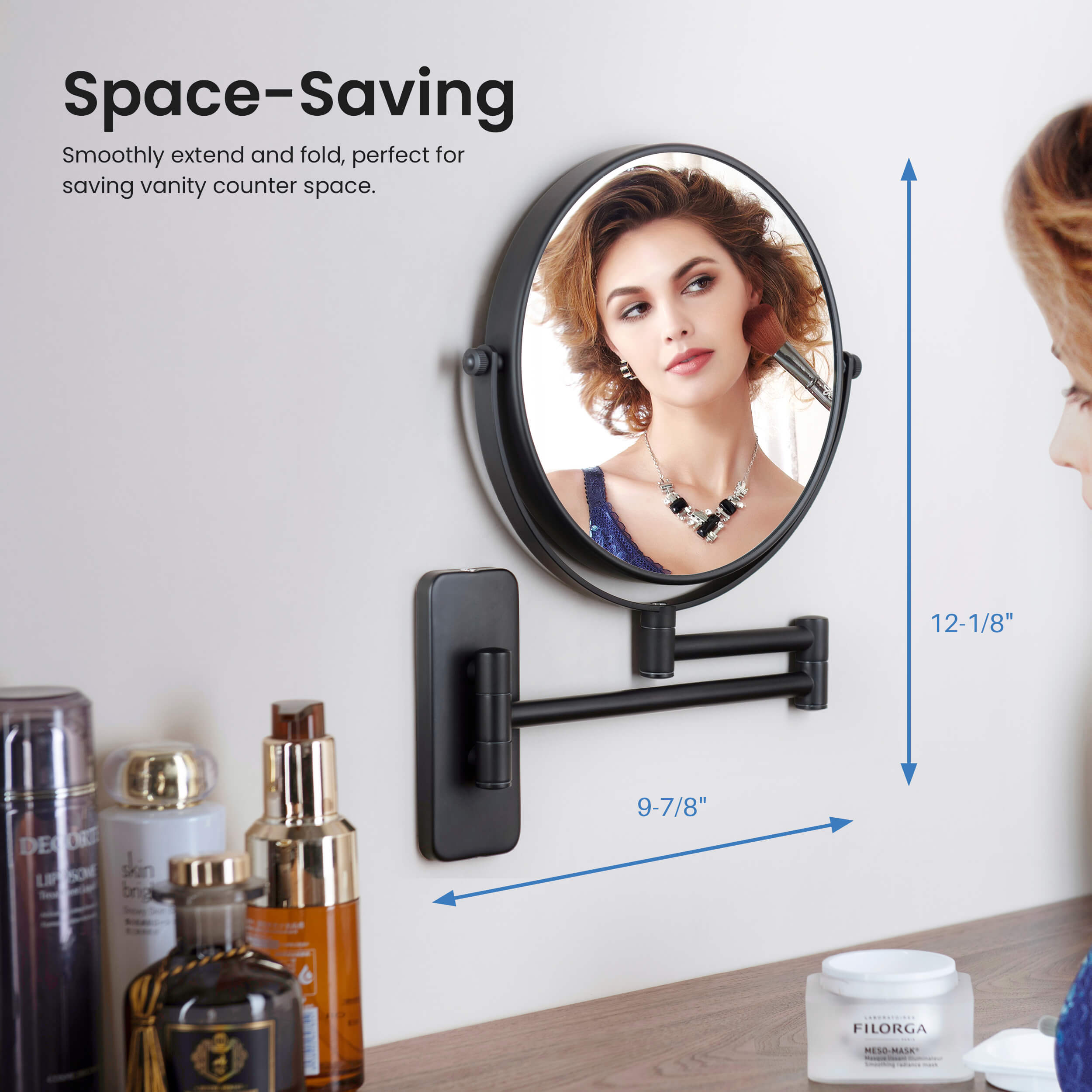 Wall Mount Magnifying Makeup Mirror KMM100