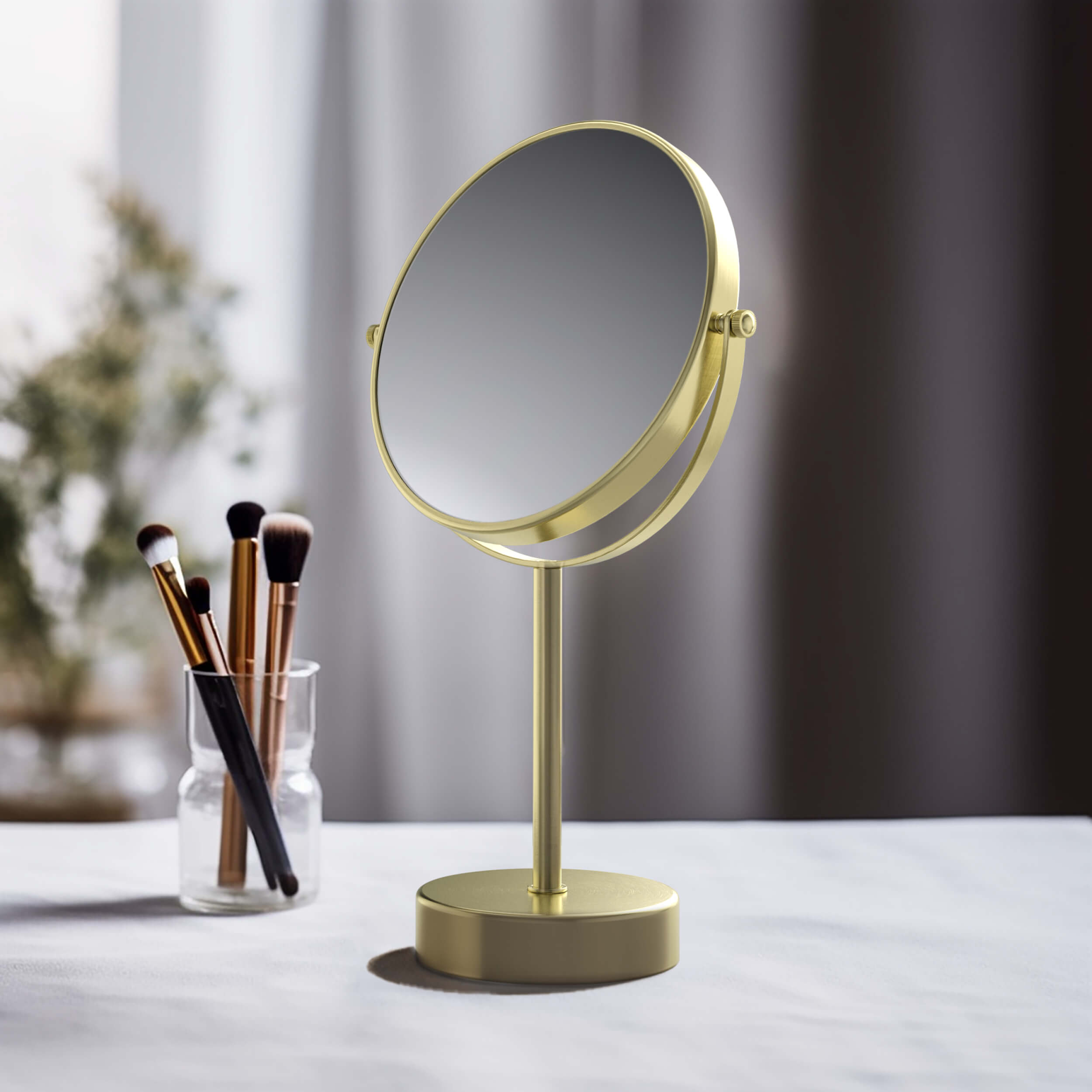 Circular Free Standing Magnifying Makeup Mirror KMM103