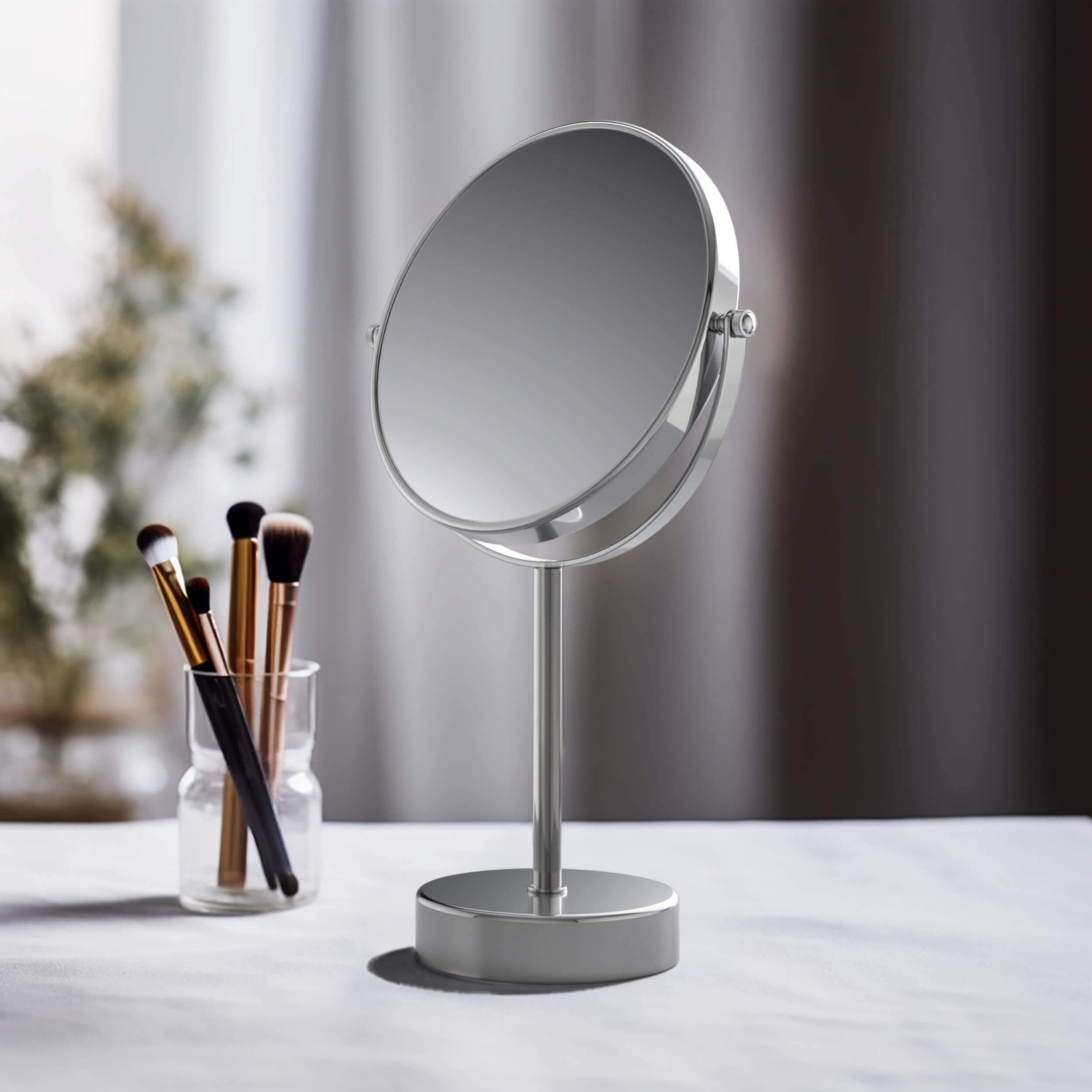 Circular Free Standing Magnifying Makeup Mirror KMM103