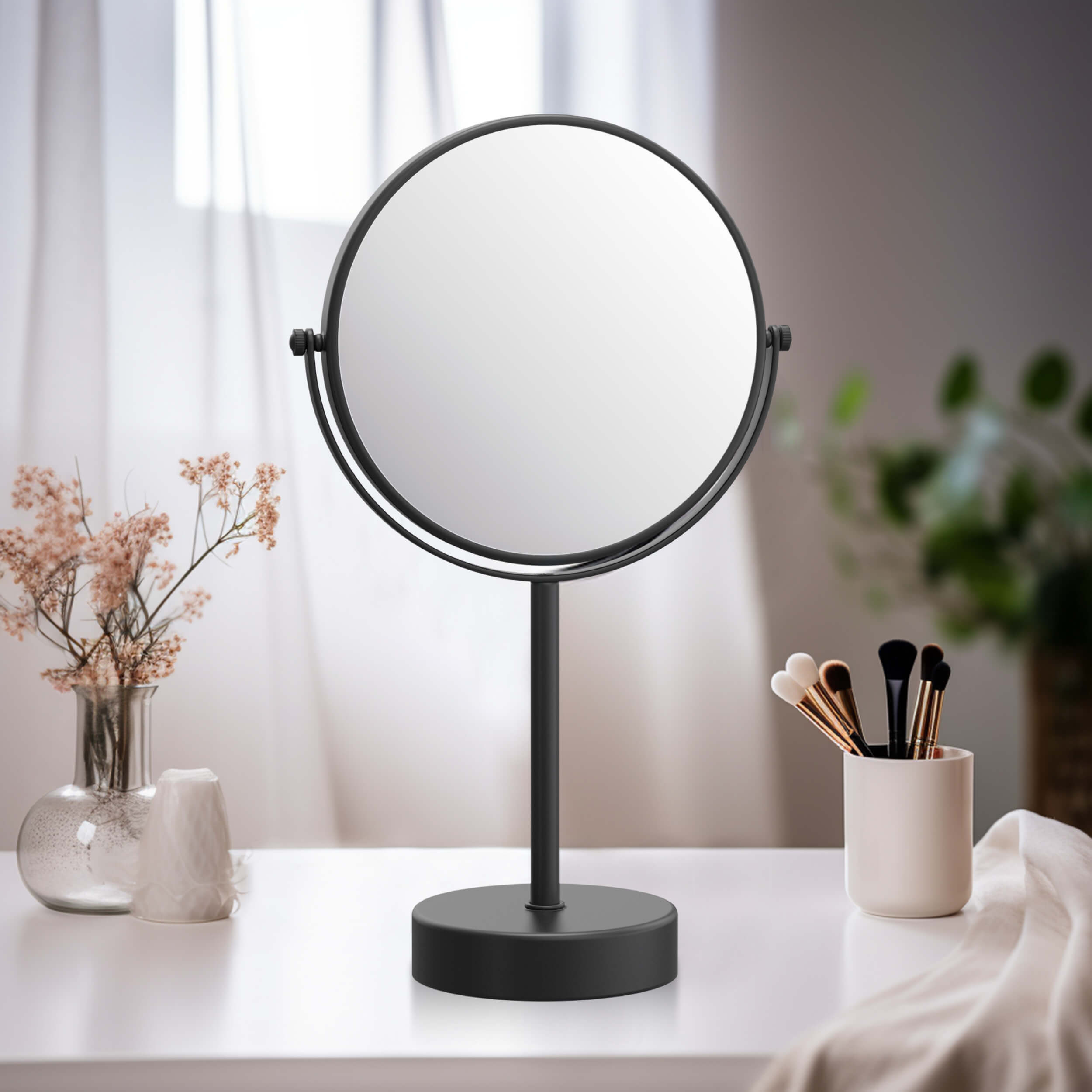 Circular Free Standing Magnifying Makeup Mirror KMM103