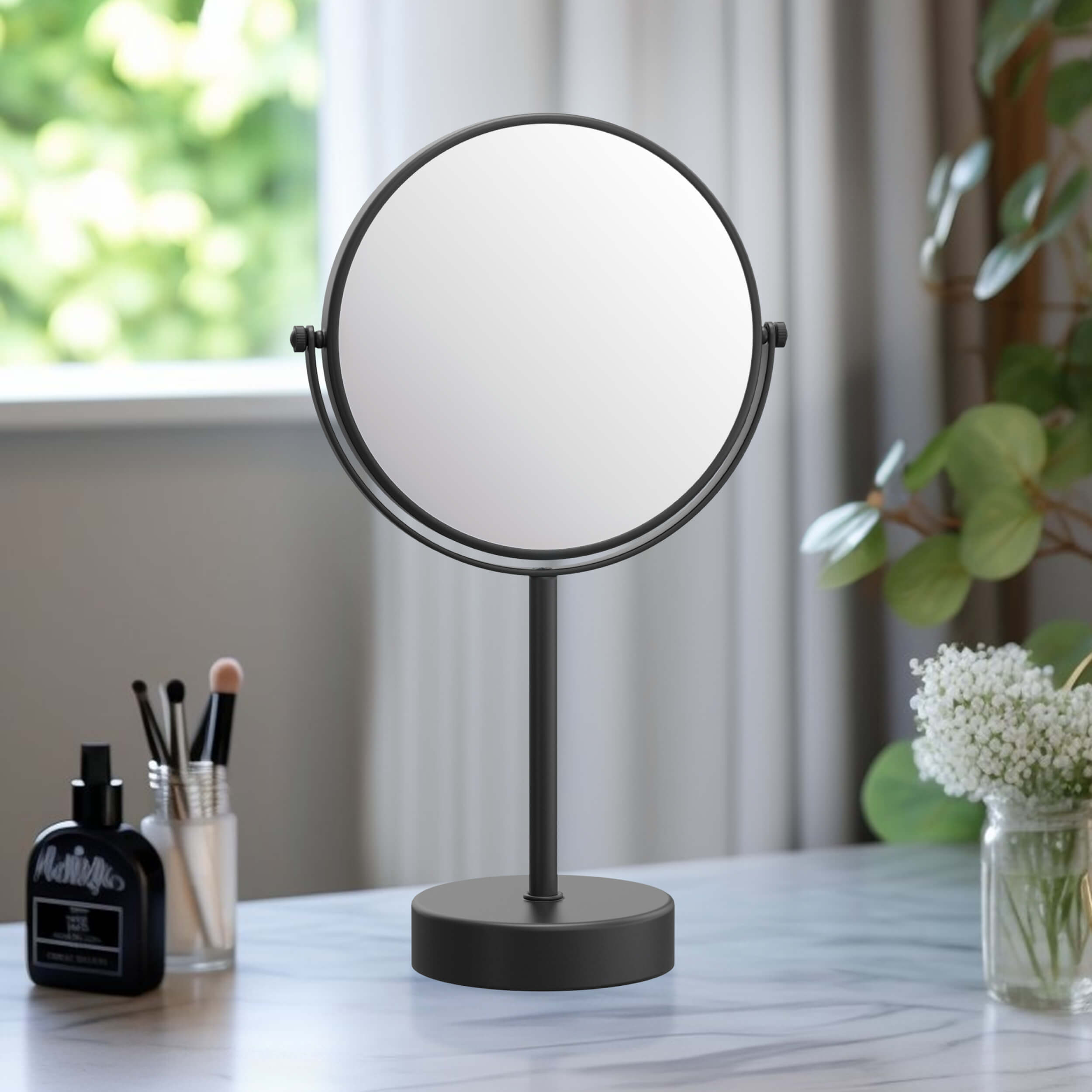 Circular Free Standing Magnifying Makeup Mirror KMM103