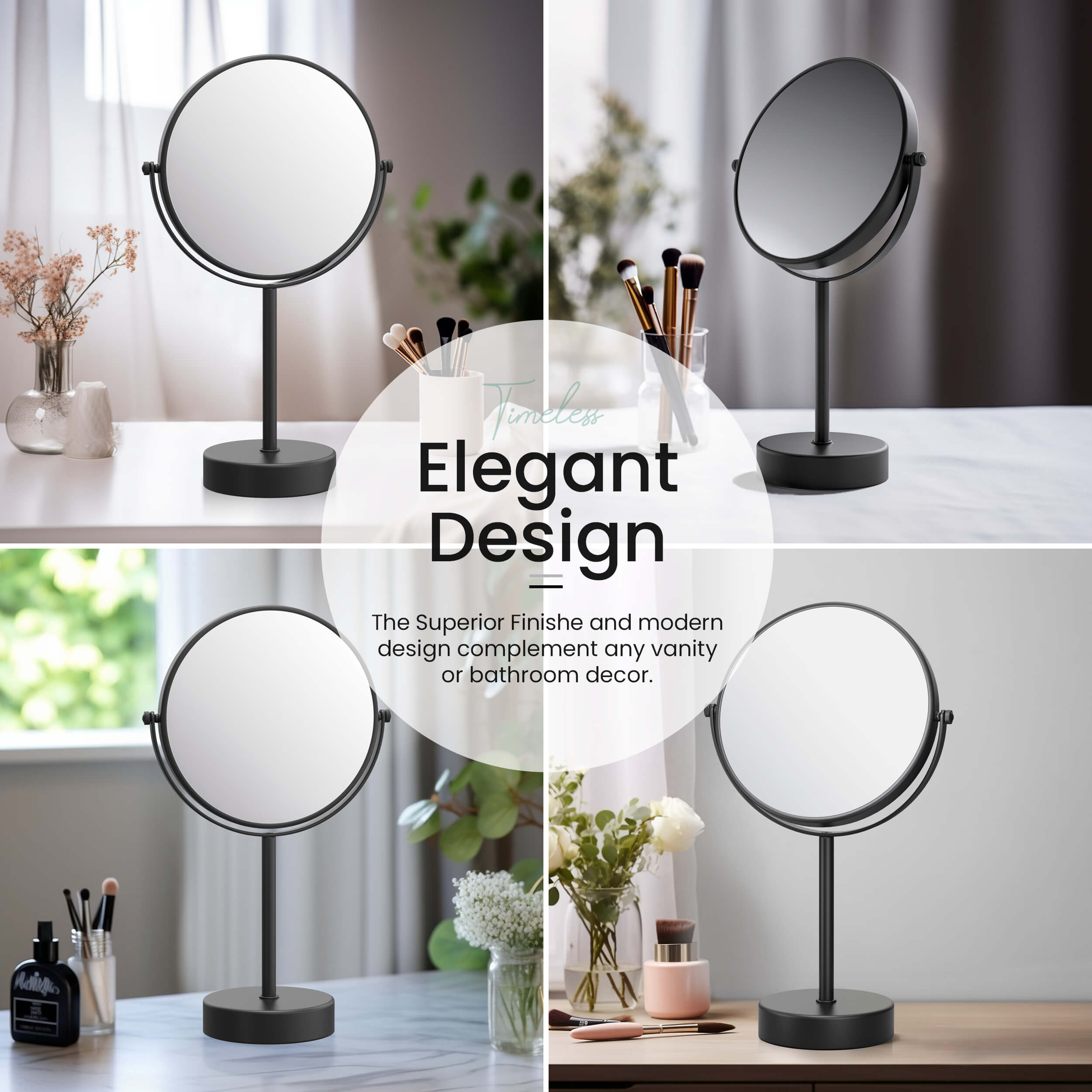 Circular Free Standing Magnifying Makeup Mirror KMM103