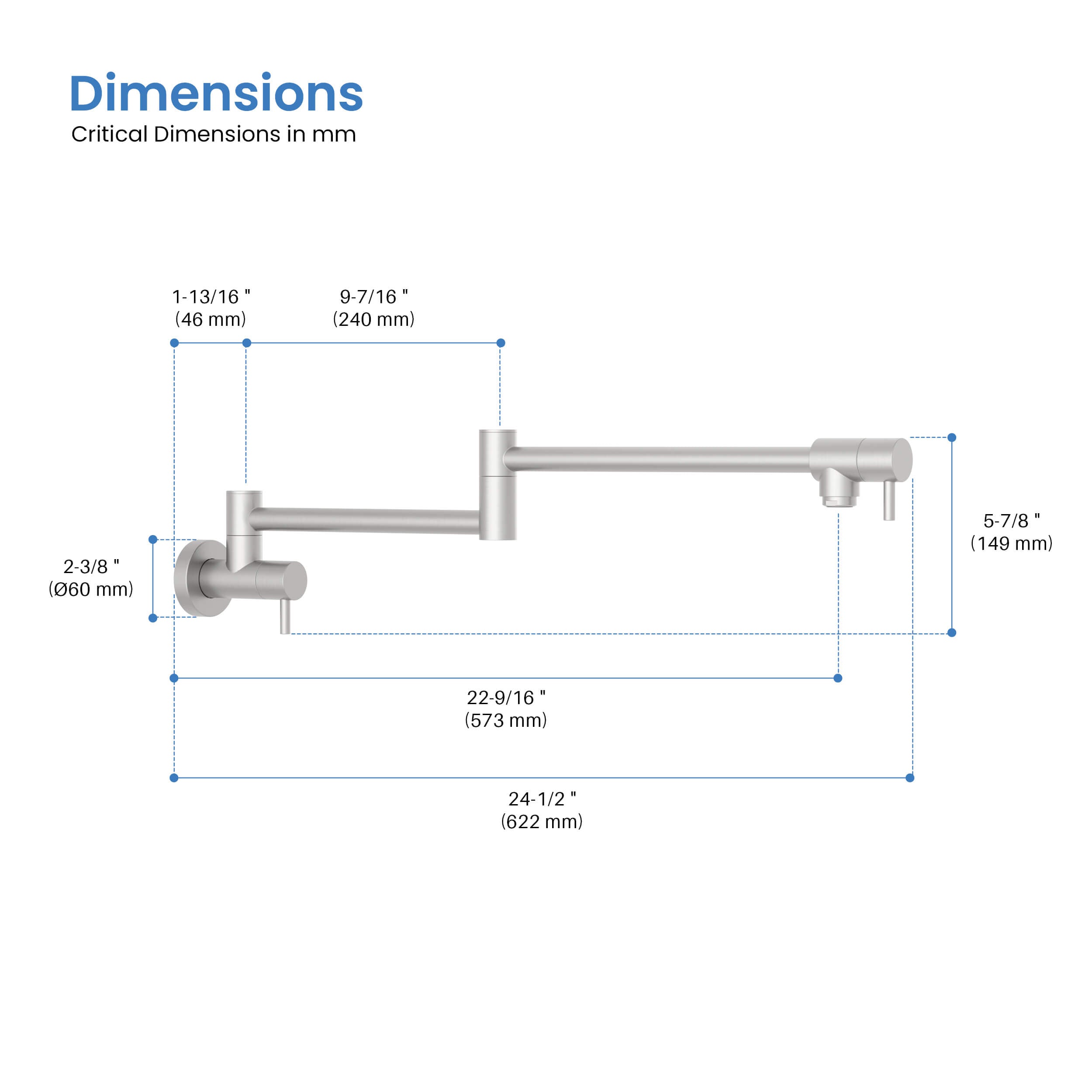 Stainless Steel Kitchen Pot Filler - KPF602