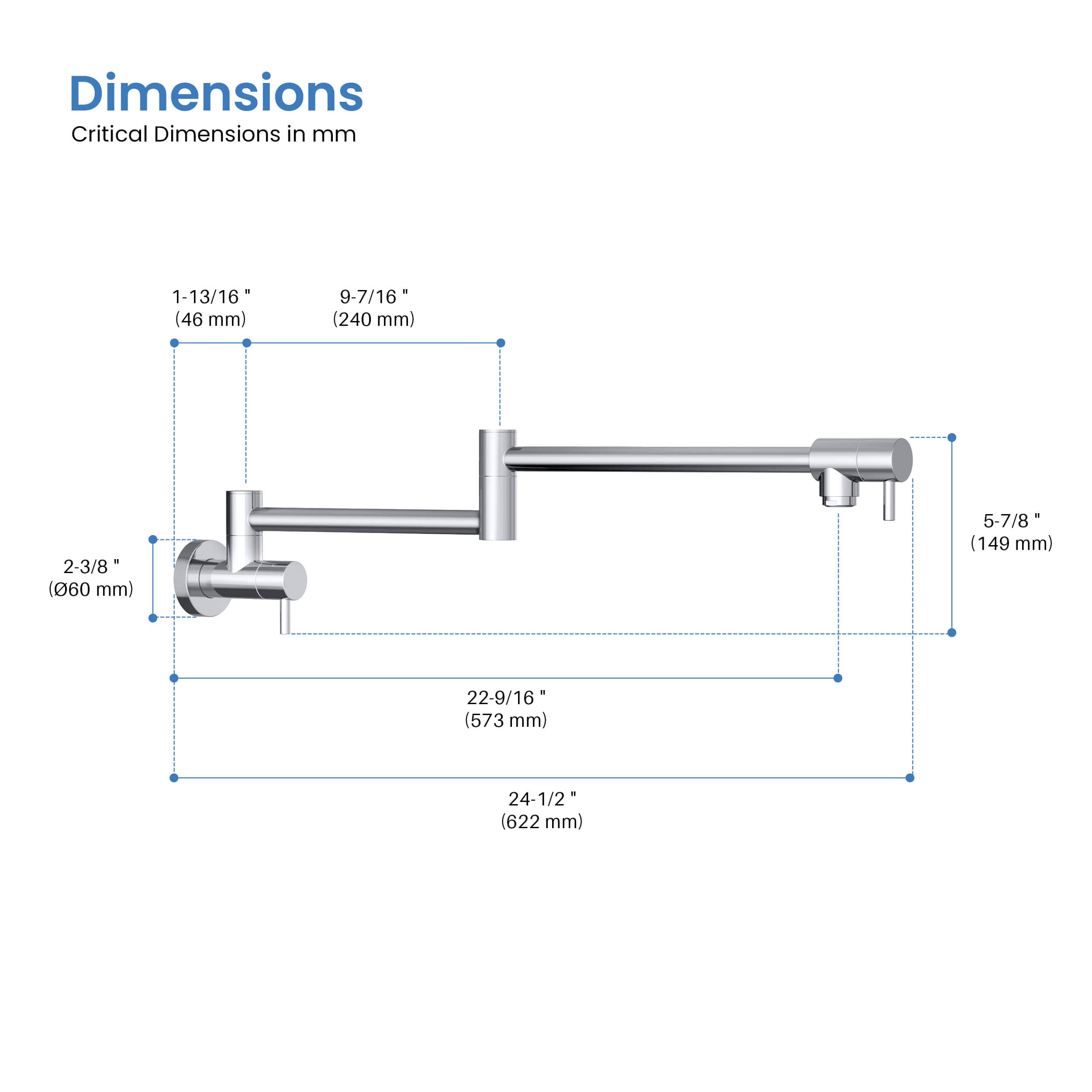 Stainless Steel Kitchen Pot Filler - KPF602