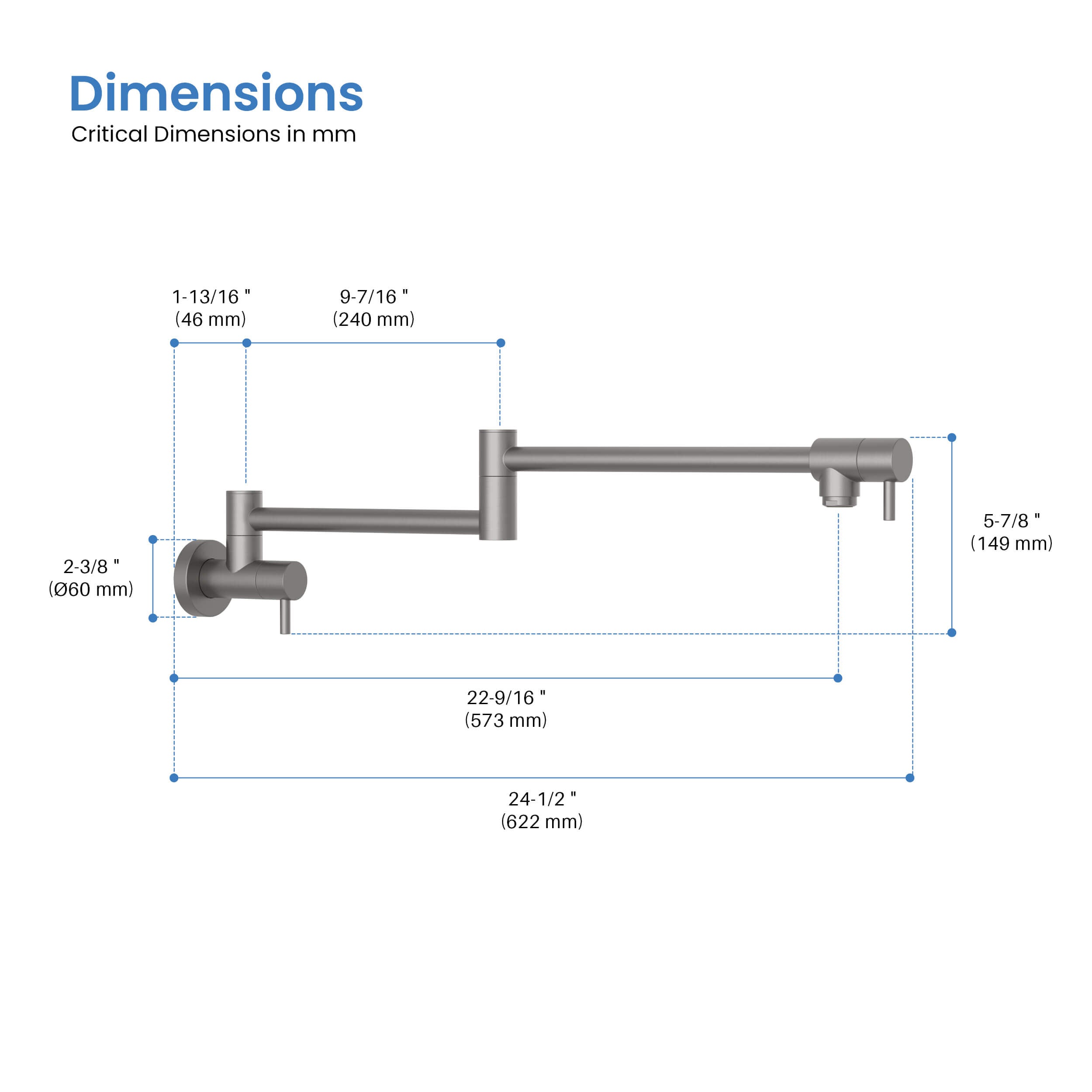 Stainless Steel Kitchen Pot Filler - KPF602