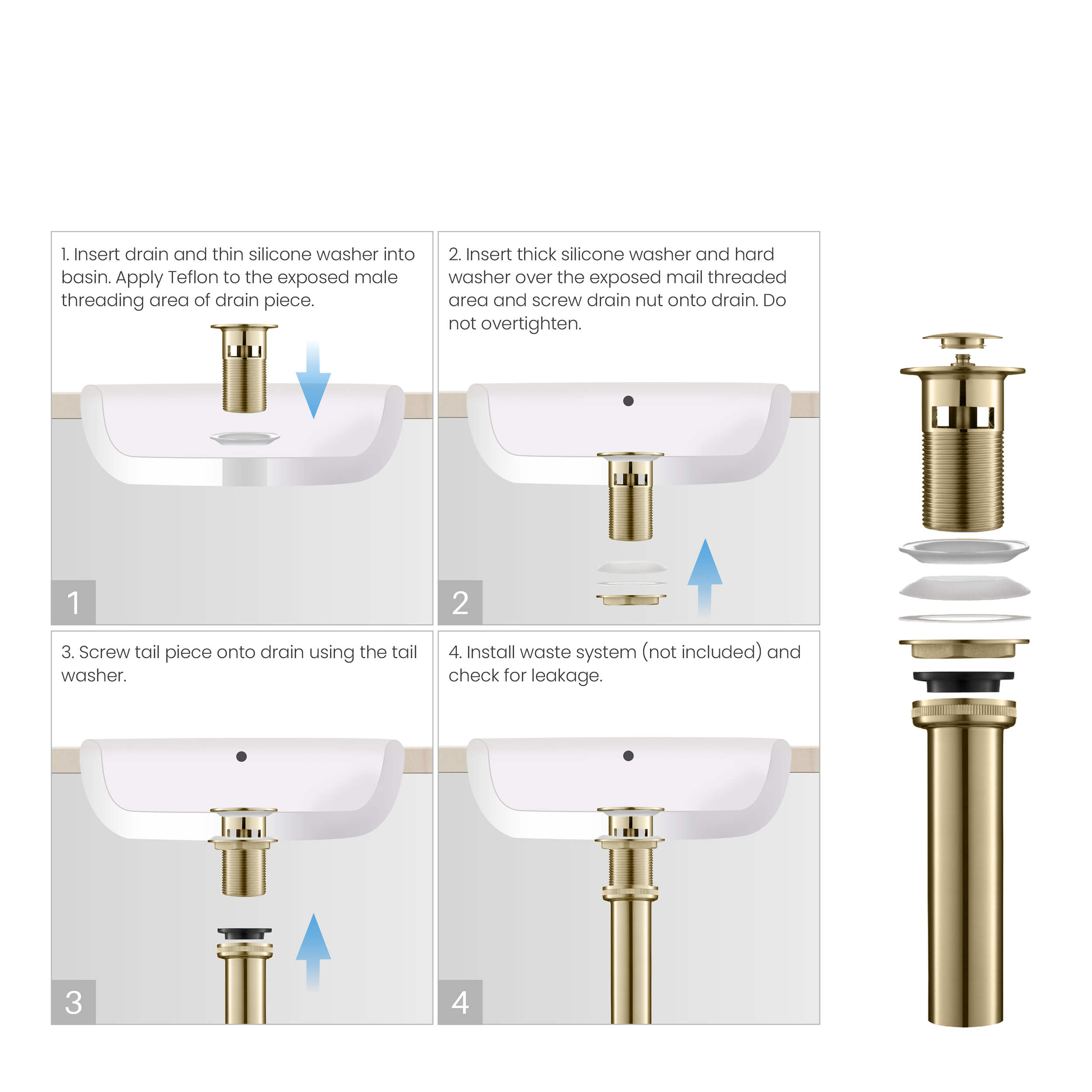 Circular 8″ Widespread Bathroom Sink Faucet with Drain Assembly – KBF1016