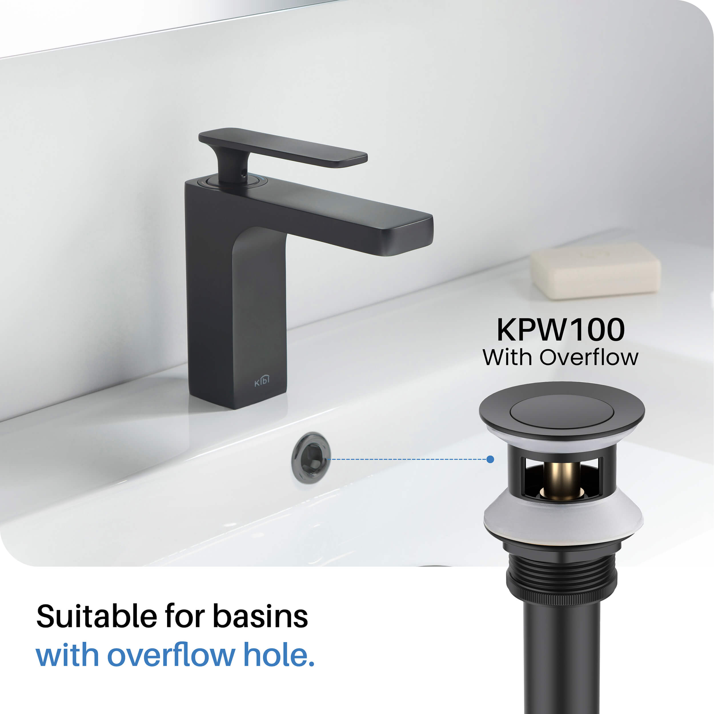 Circular 8″ Widespread Bathroom Sink Faucet with Drain Assembly – KBF1016