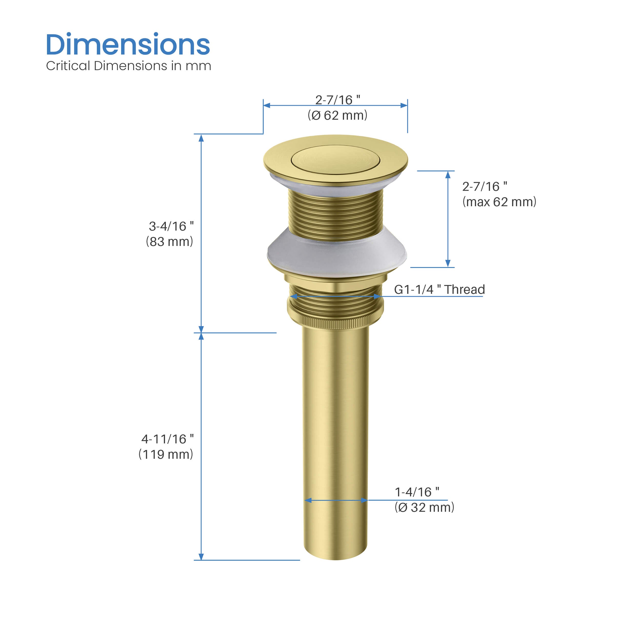 KIBI Waterfall Brass Single Handle Bathroom Vessel Sink Faucet - C-KBF1005-KPW101