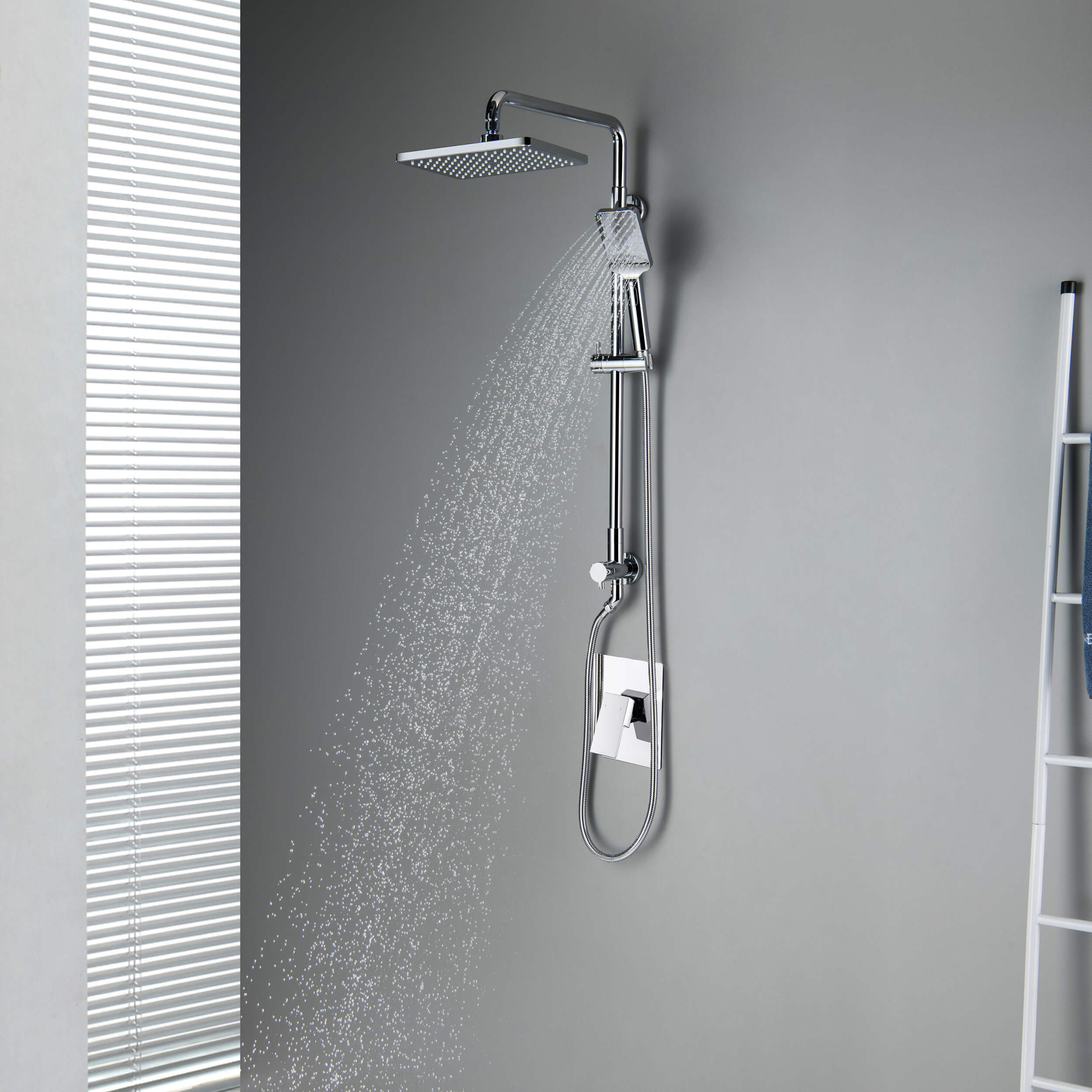 Cube Shower Column with Dual Function Shower Head KSC402