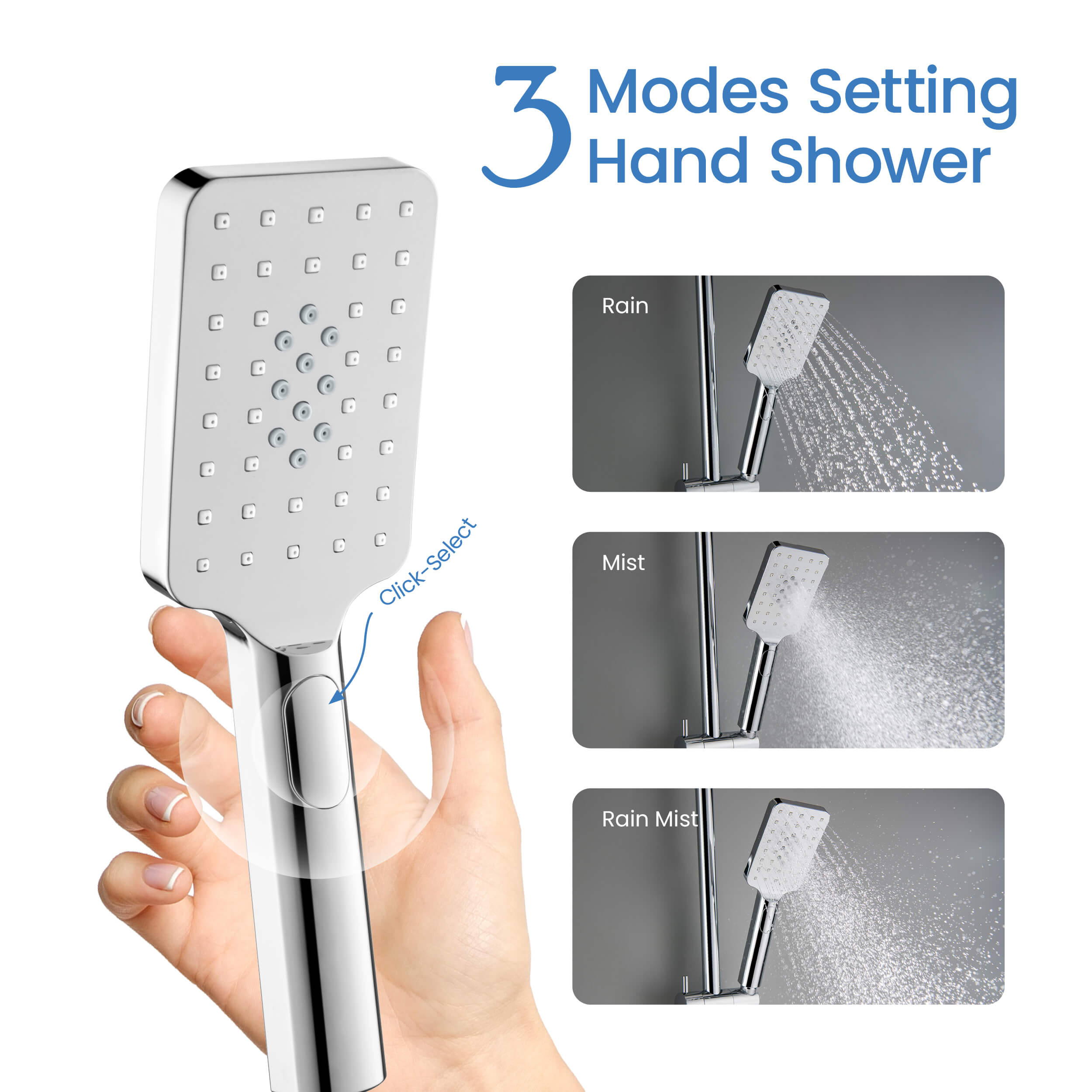 Cube Shower Column with Dual Function Shower Head KSC402