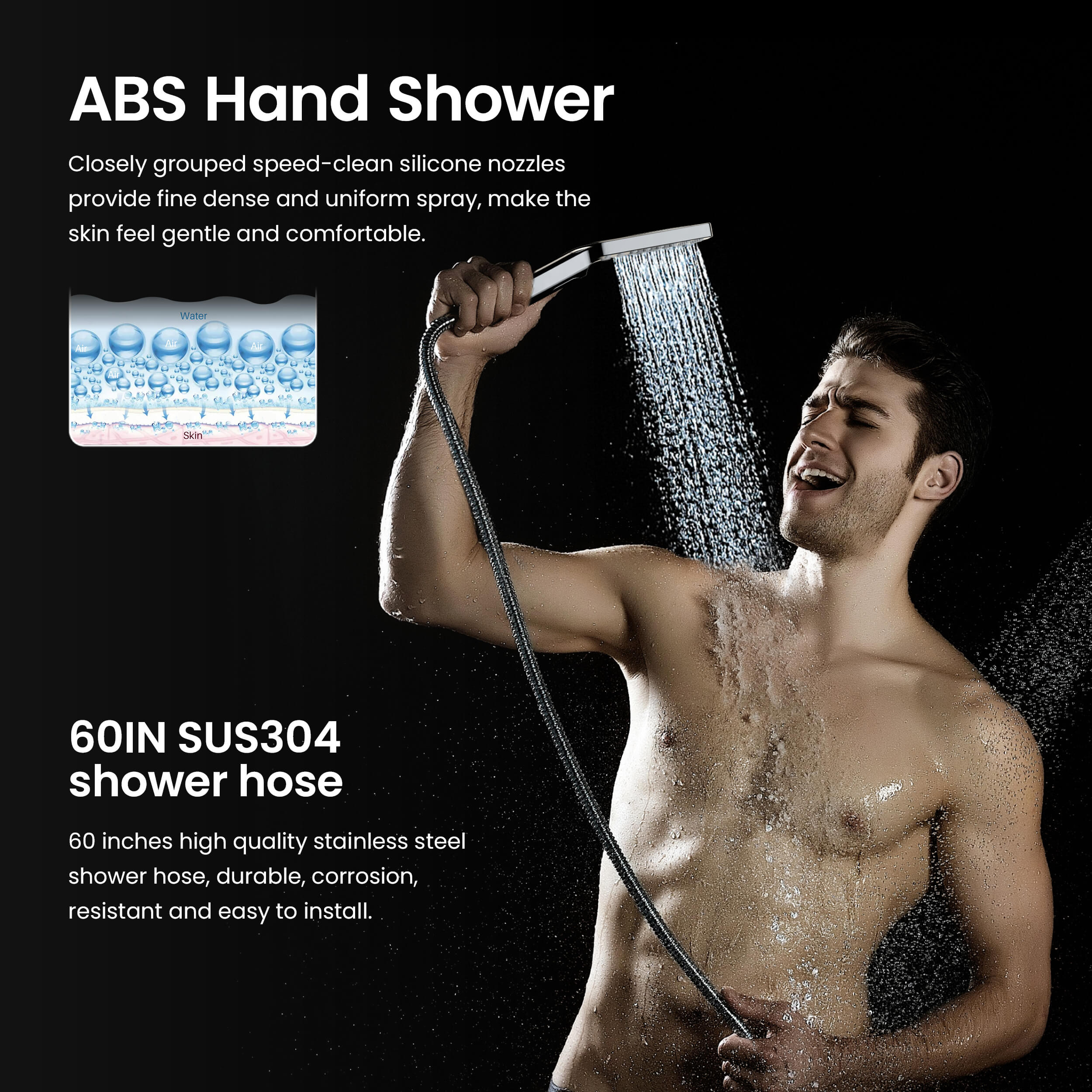 Cube Shower Column with Dual Function Shower Head KSC402