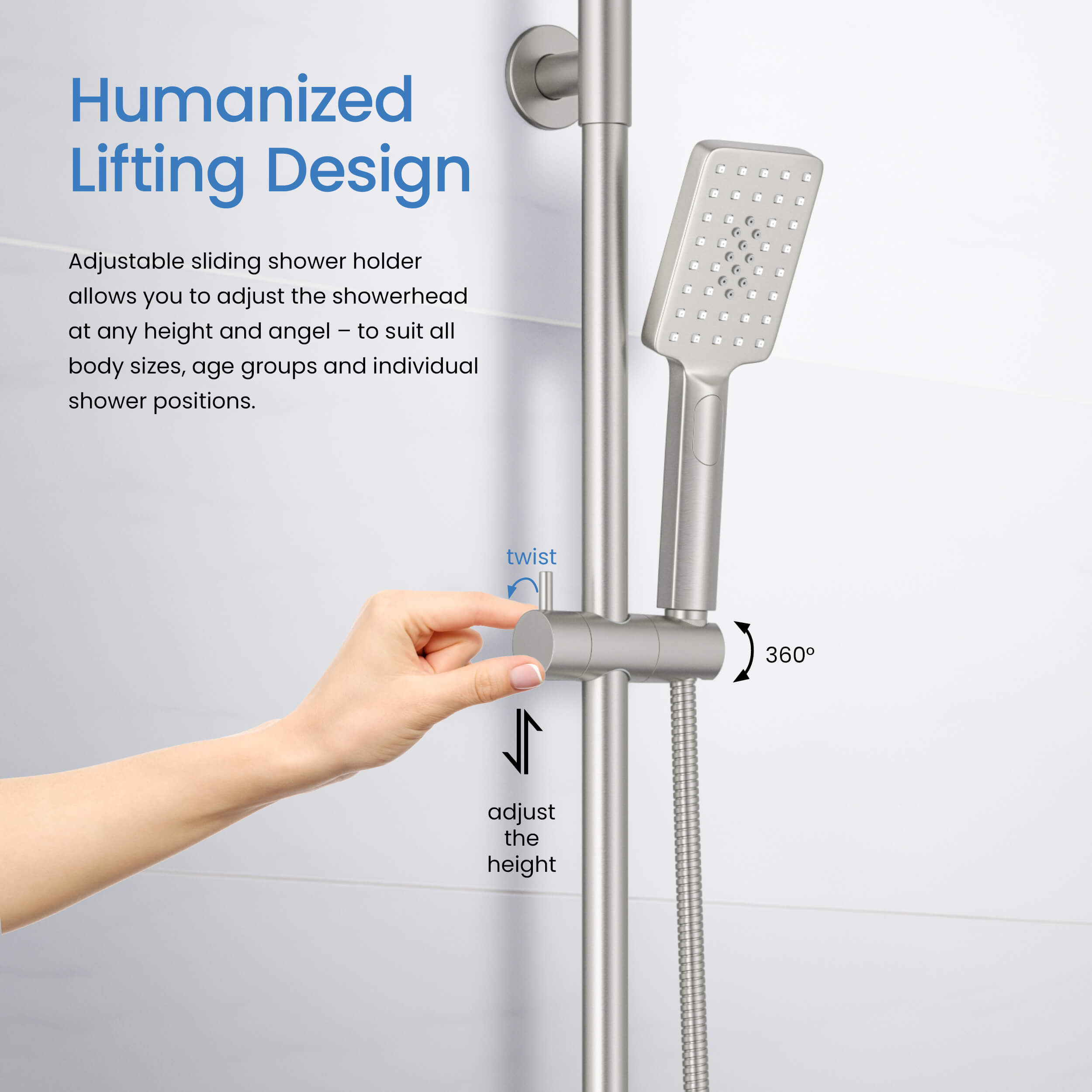 Cube Pressure Balanced 2-Function Shower Column with Rough In Valve KSC404