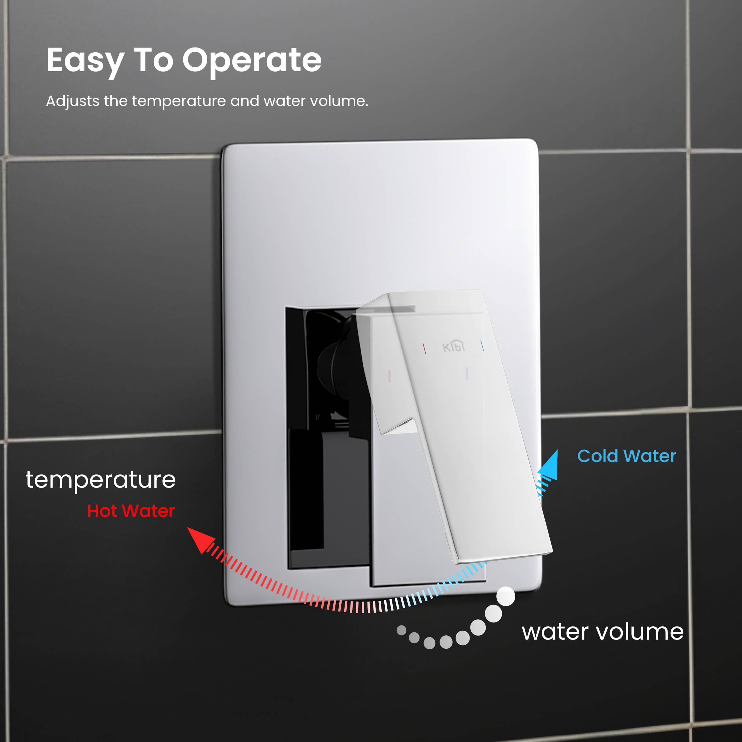 Cube Pressure Balanced 2-Function Shower Column with Rough In Valve KSC404