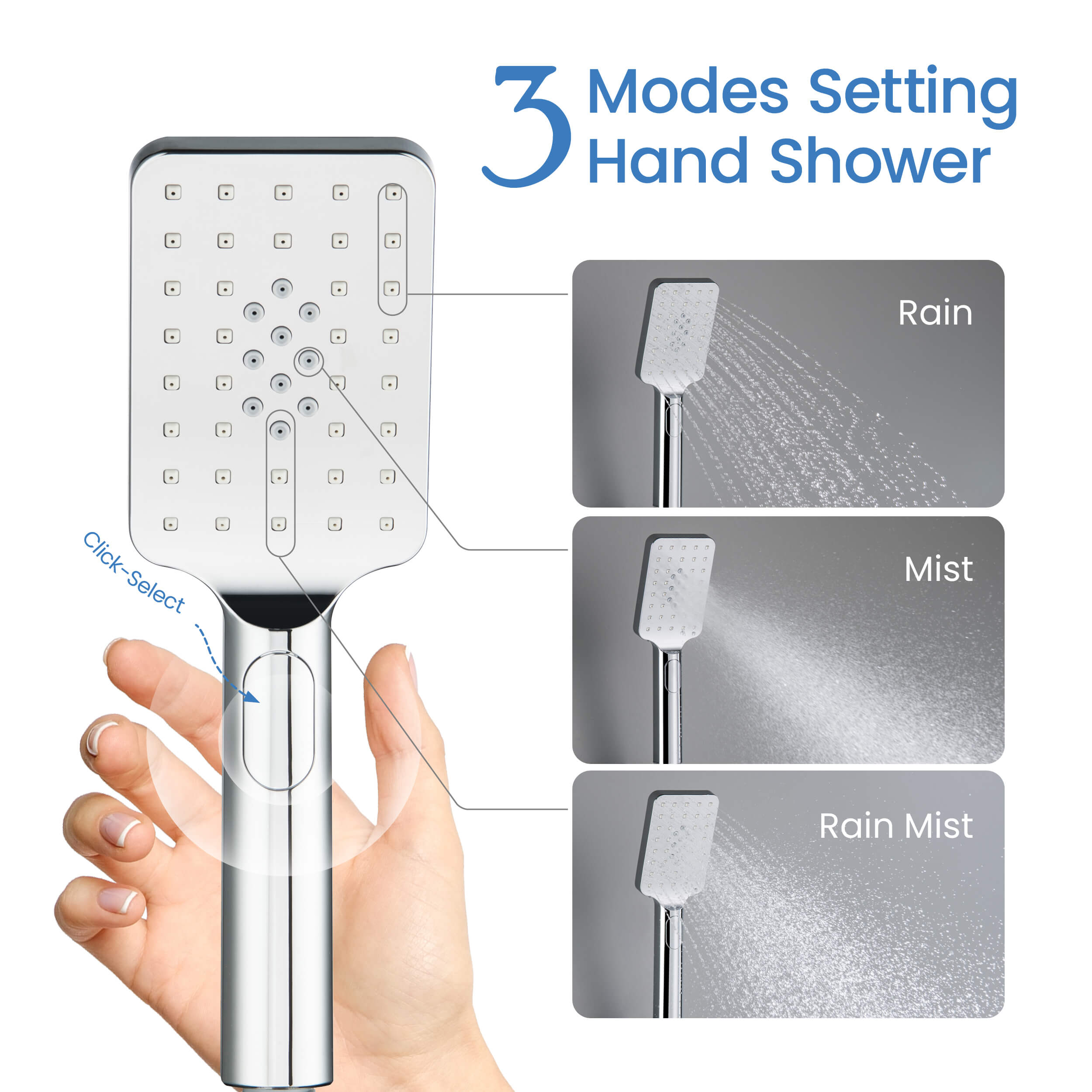 Cube Pressure Balanced 2-Function Shower Column with Rough In Valve KSC404