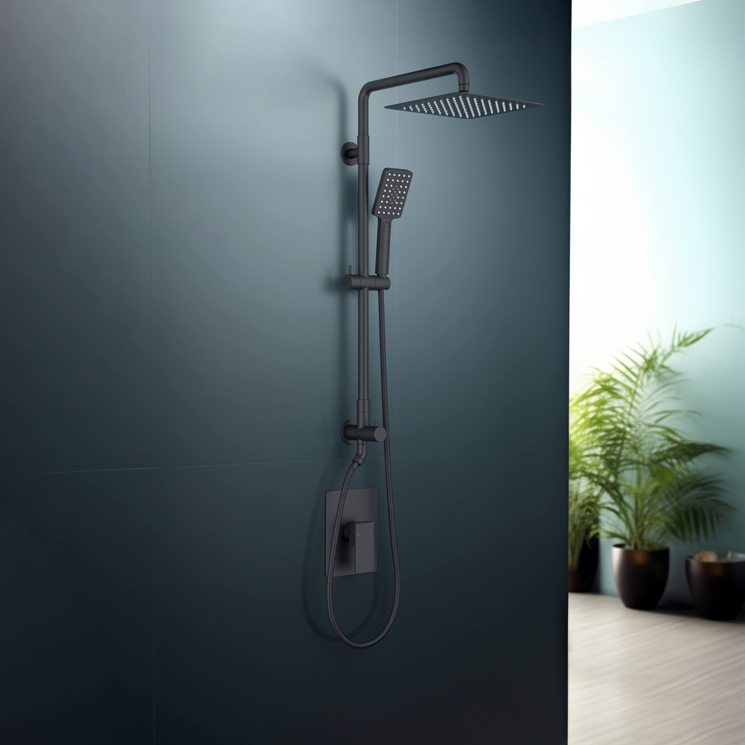 Cube Pressure Balanced 2-Function Shower Column with Rough In Valve KSC404