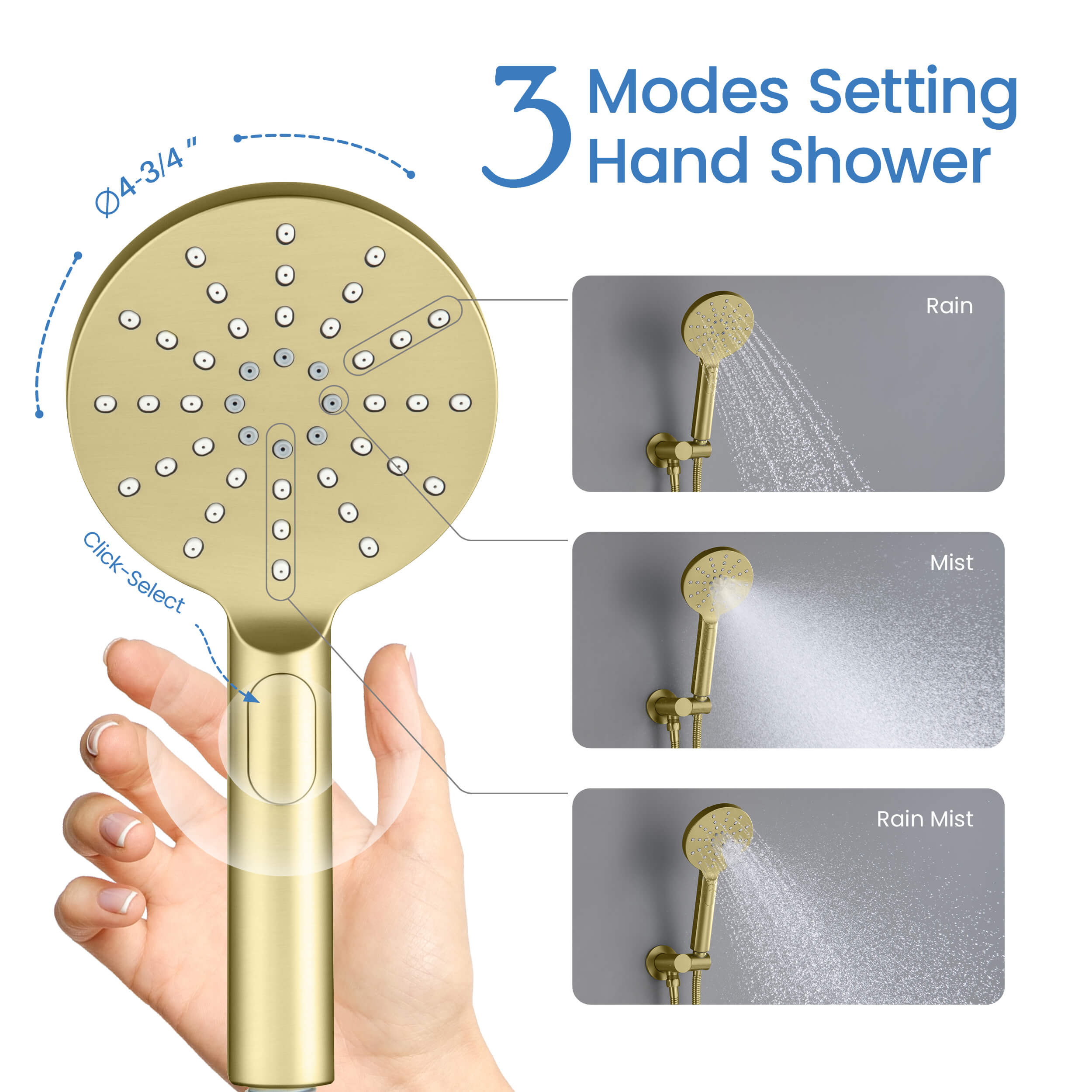 Circular Pressure Balanced 2-Function Shower System with Rough-In Valve KSF403