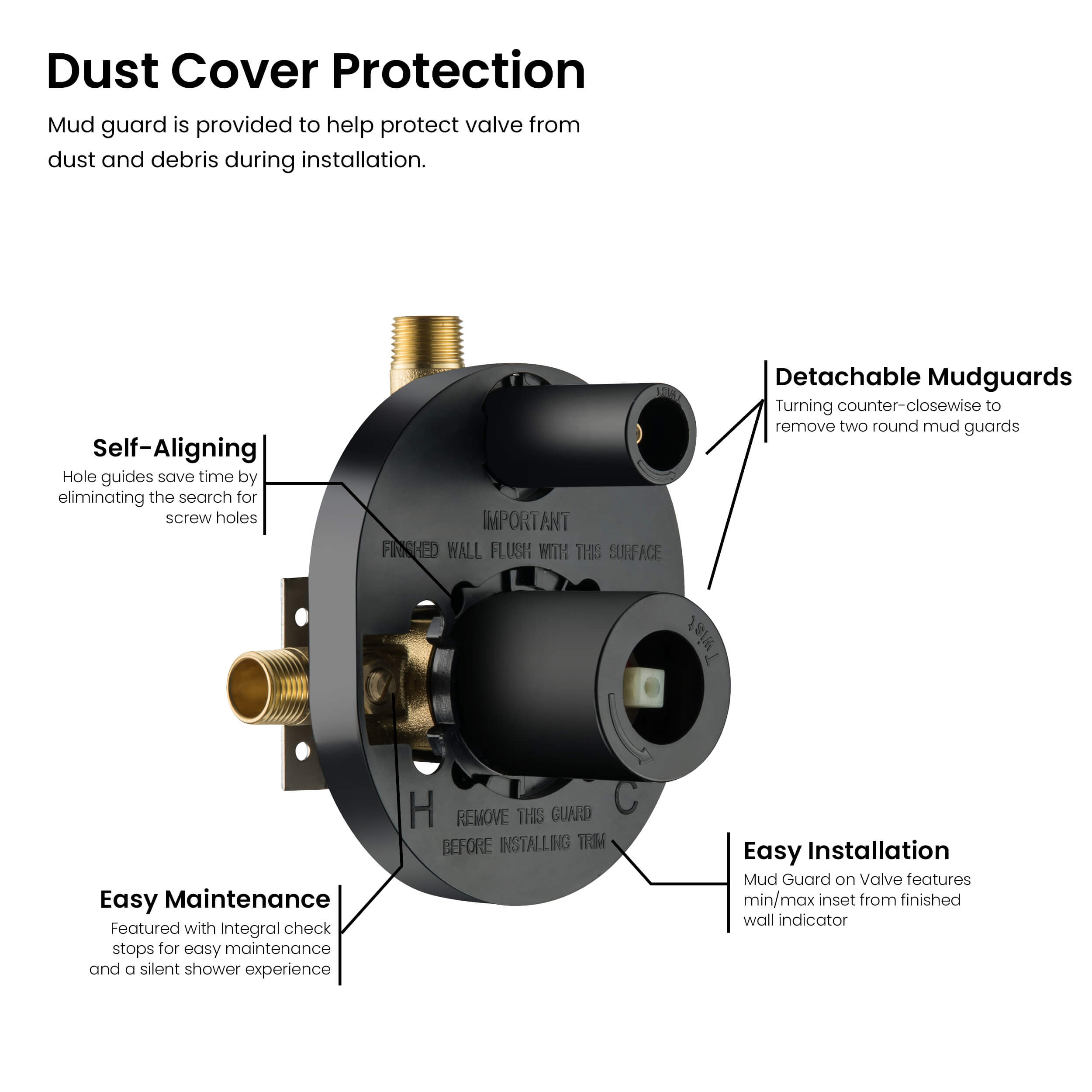 Circular Pressure Balanced 2-Function Shower System with Rough-In Valve KSF403