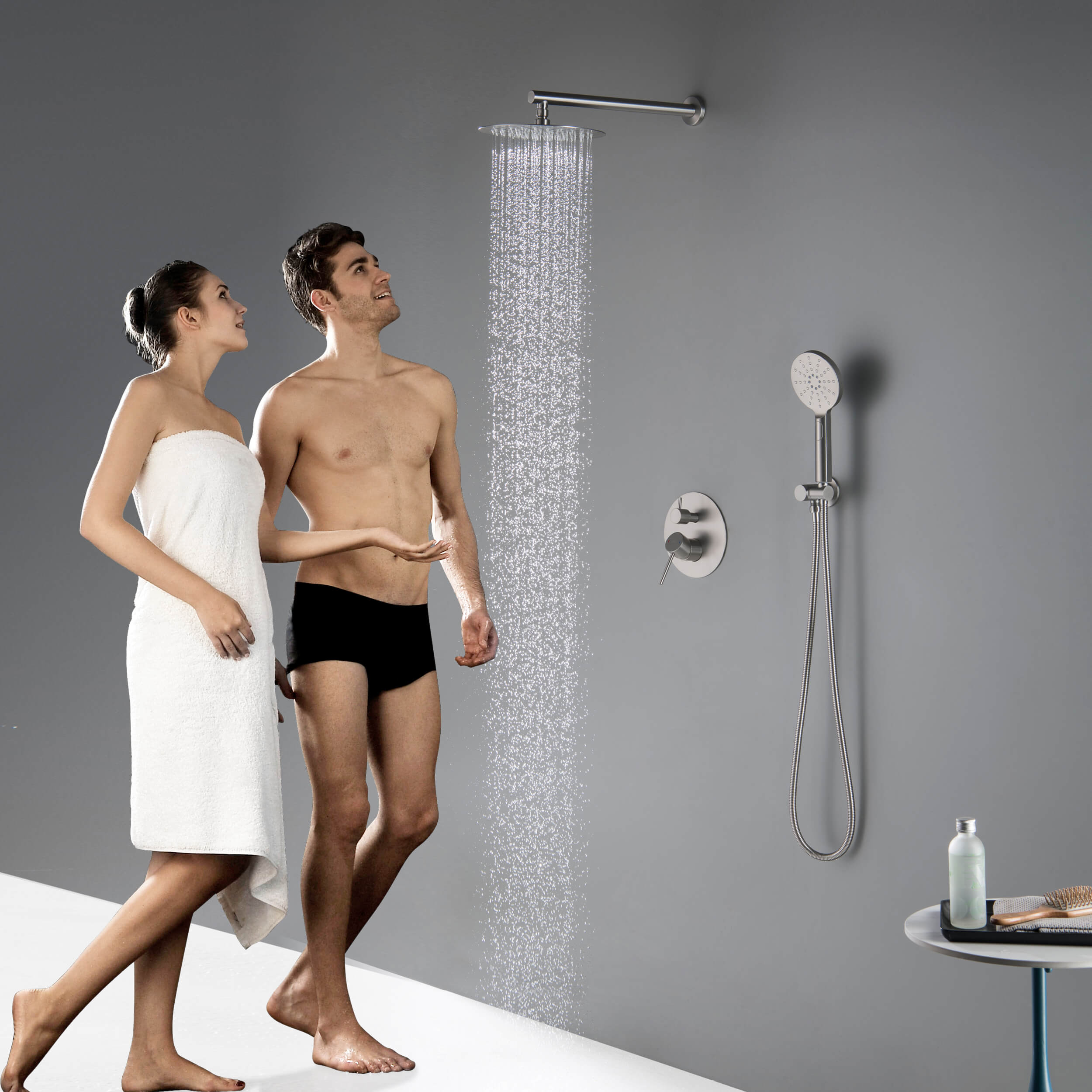 Circular Pressure Balanced 2-Function Shower System with Rough-In Valve KSF403