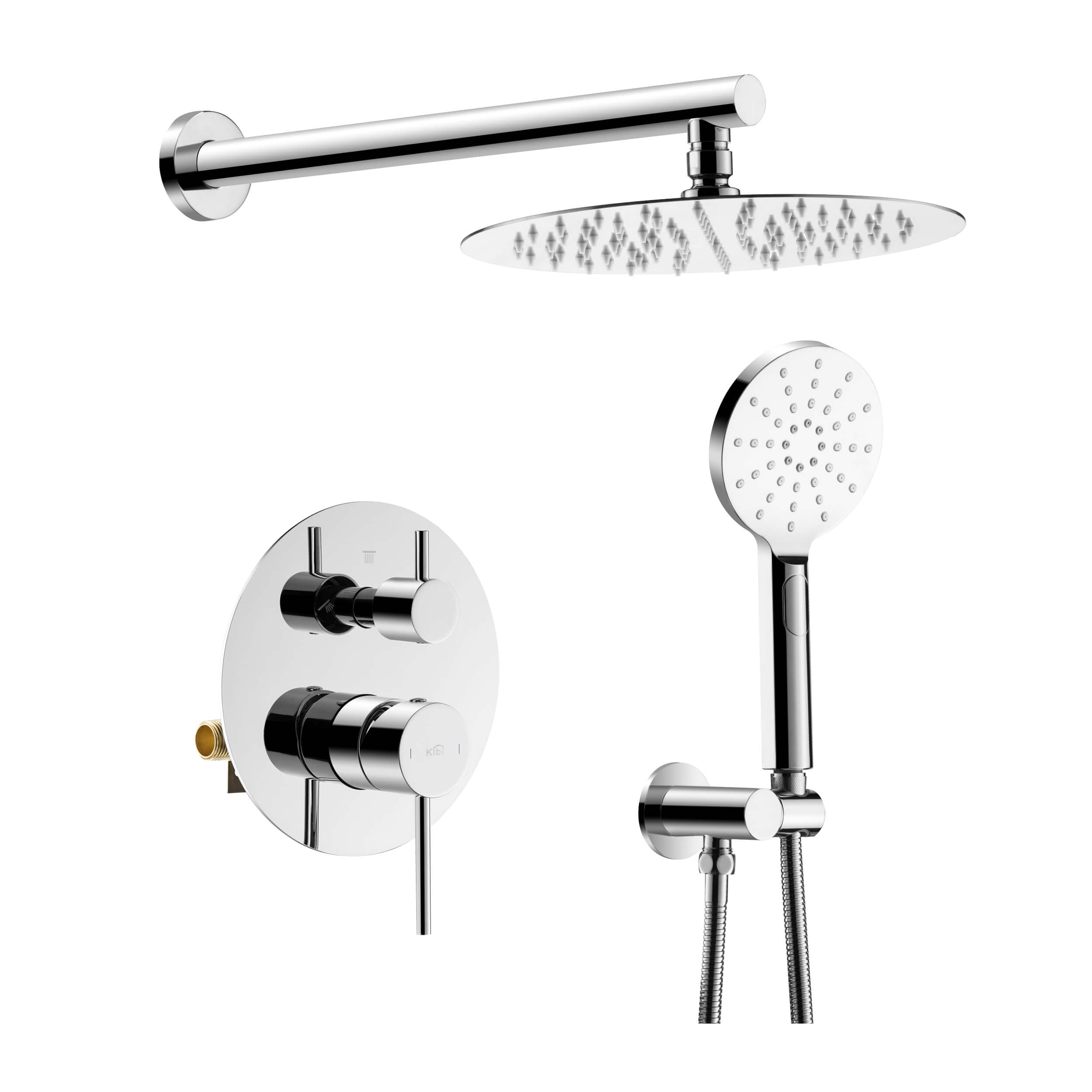 Circular Pressure Balanced 2-Function Shower System with Rough-In Valve KSF403