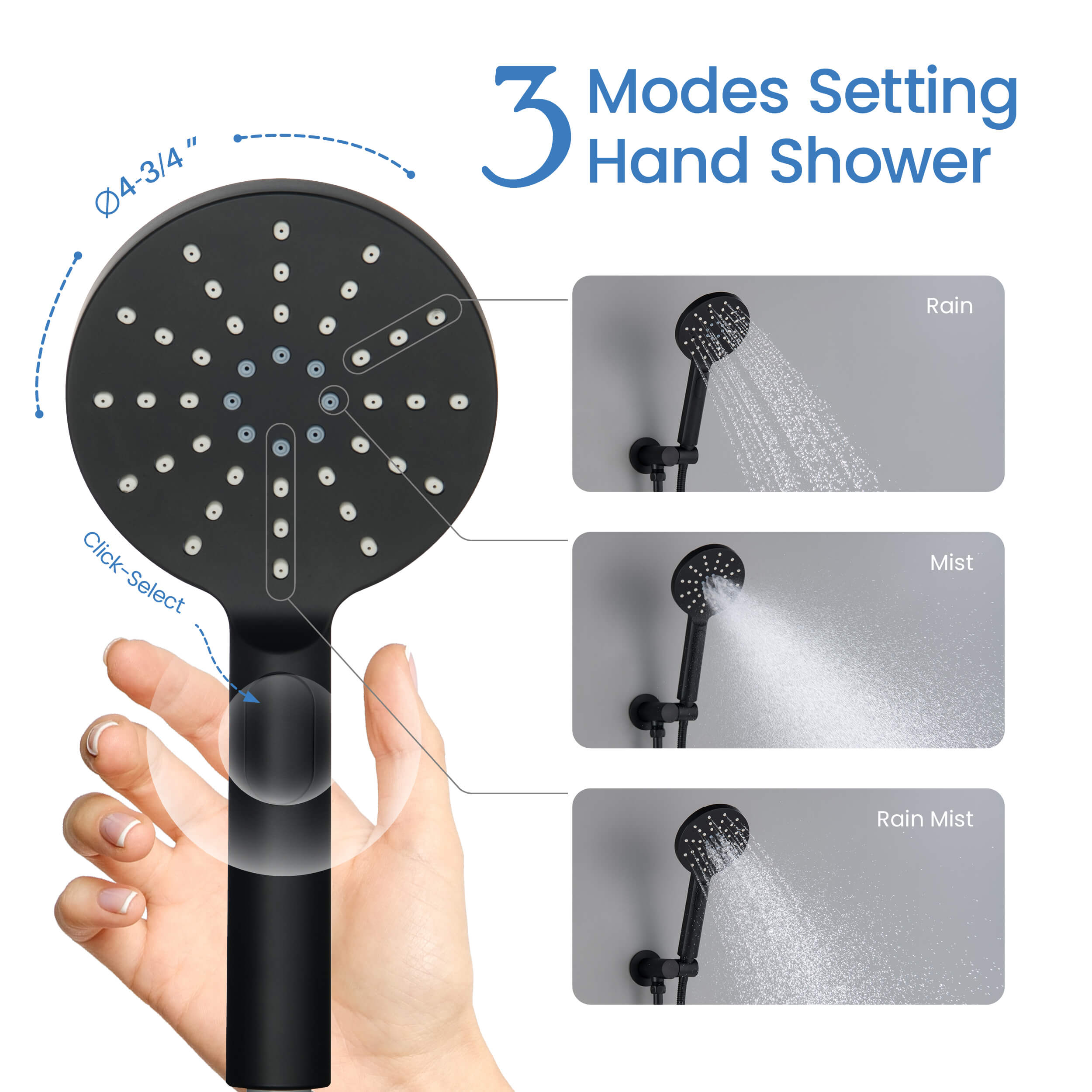 Circular Pressure Balanced 2-Function Shower System with Rough-In Valve KSF403