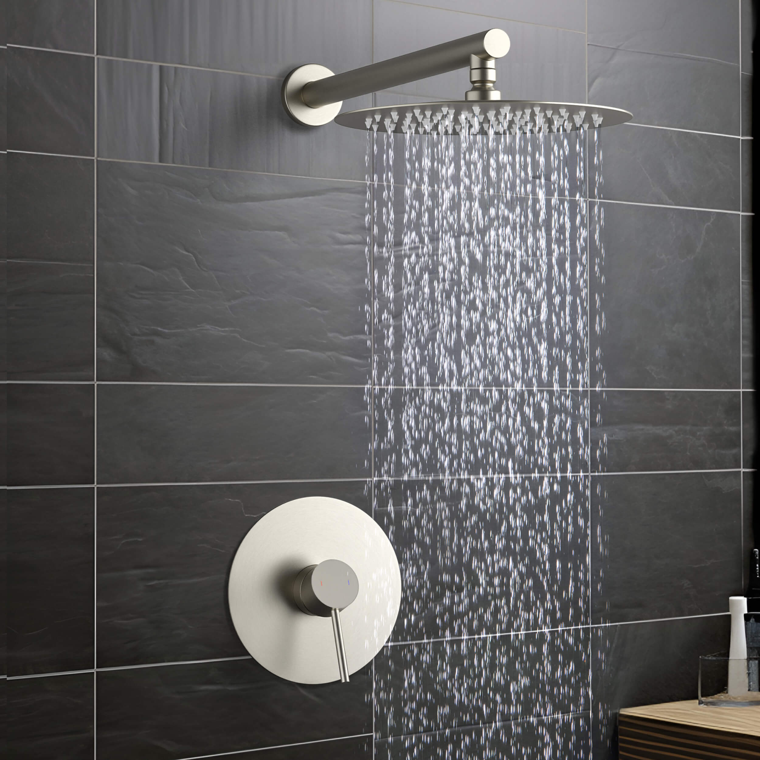 Circular Pressure Balanced Single Function Shower System with Rough In Valve KSF407