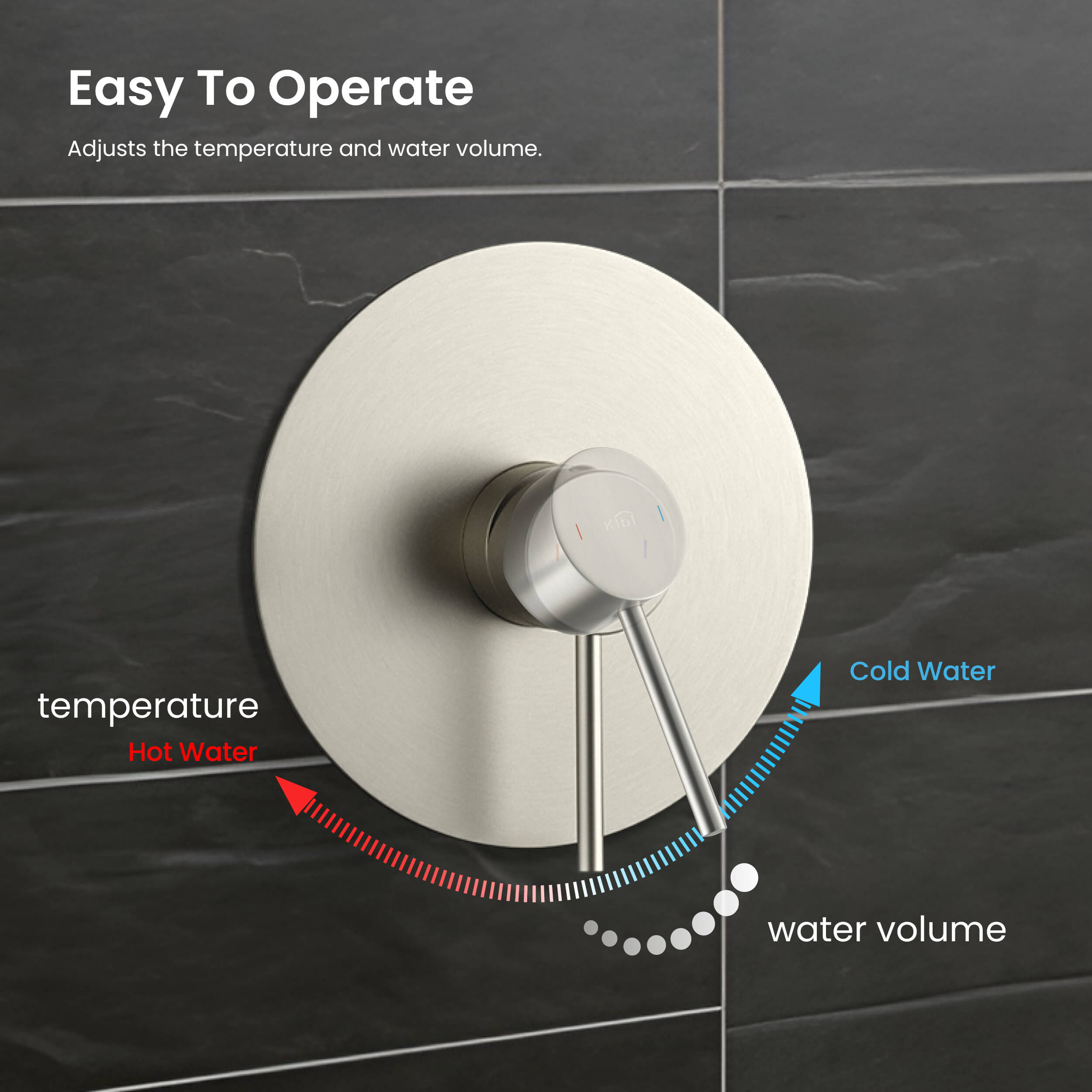 Circular Pressure Balanced Single Function Shower System with Rough In Valve KSF407