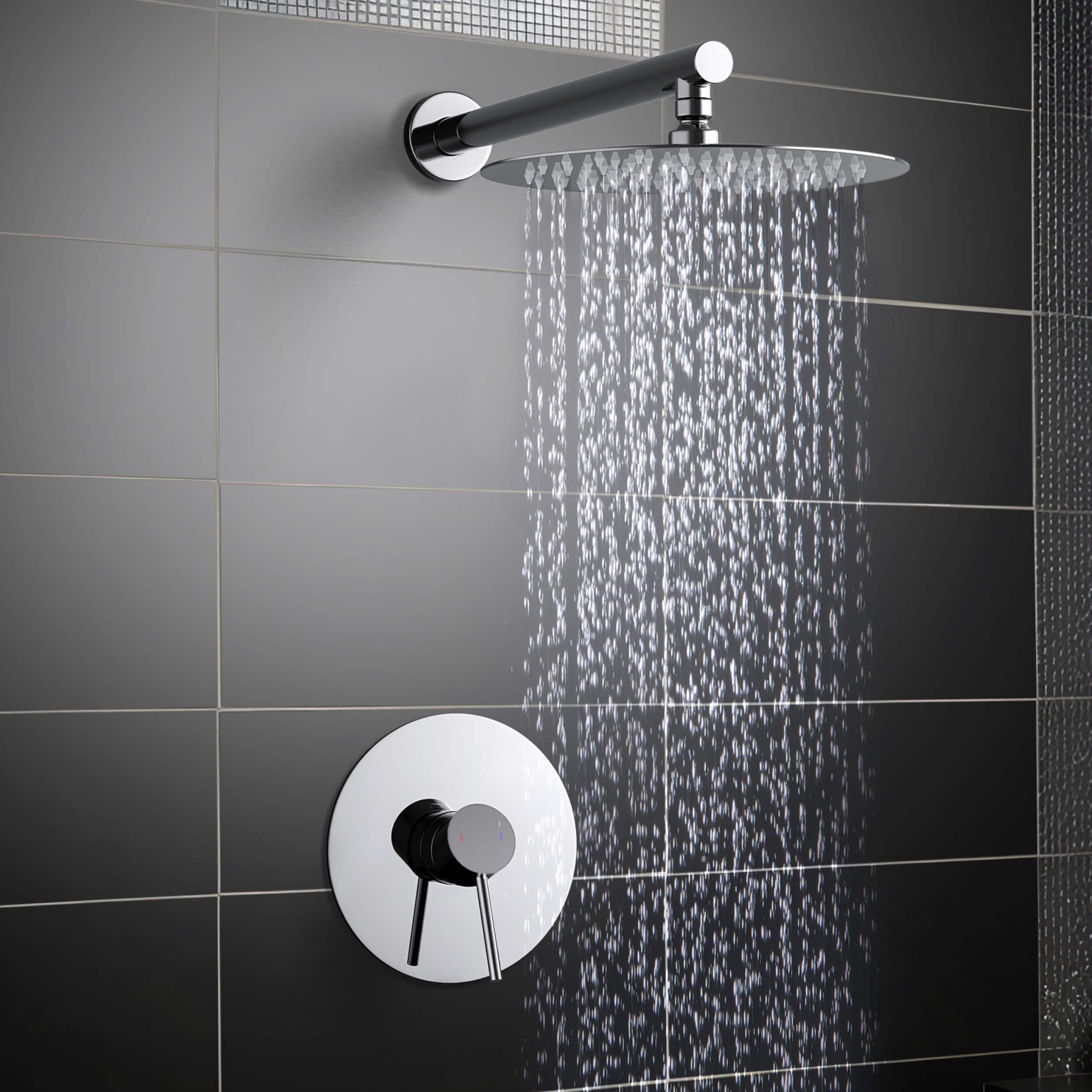 Circular Pressure Balanced Single Function Shower System with Rough In Valve KSF407