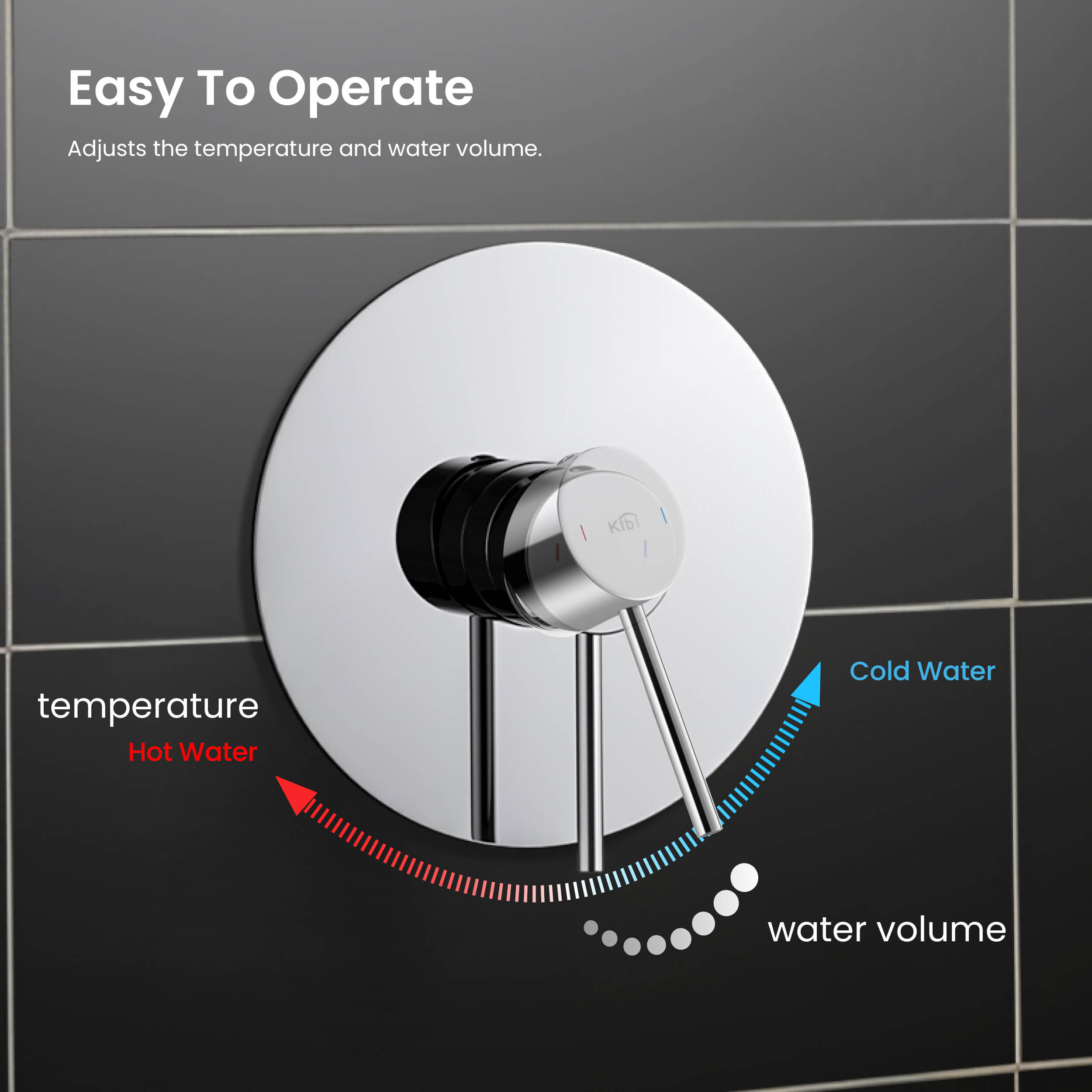 Circular Pressure Balanced Single Function Shower System with Rough In Valve KSF407