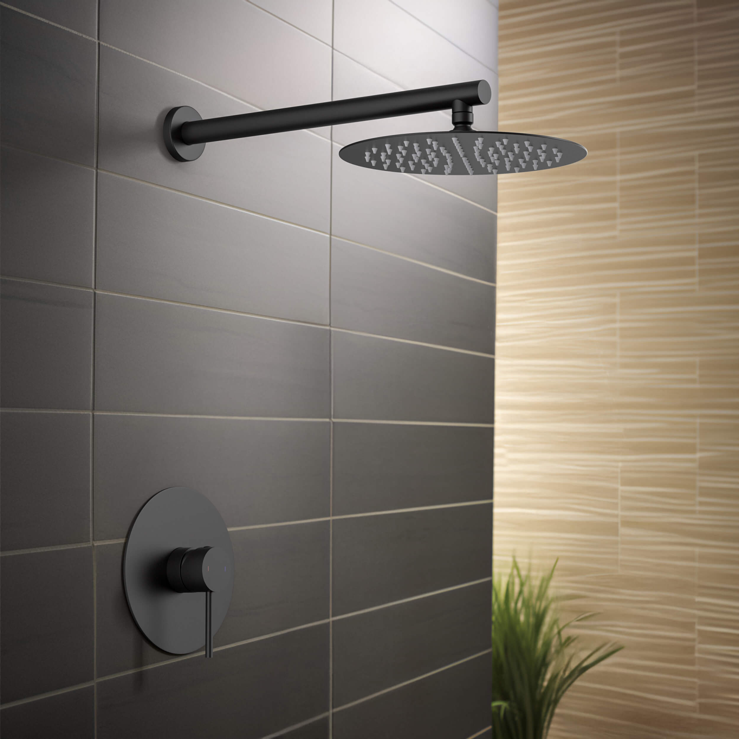 Circular Pressure Balanced Single Function Shower System with Rough In Valve KSF407