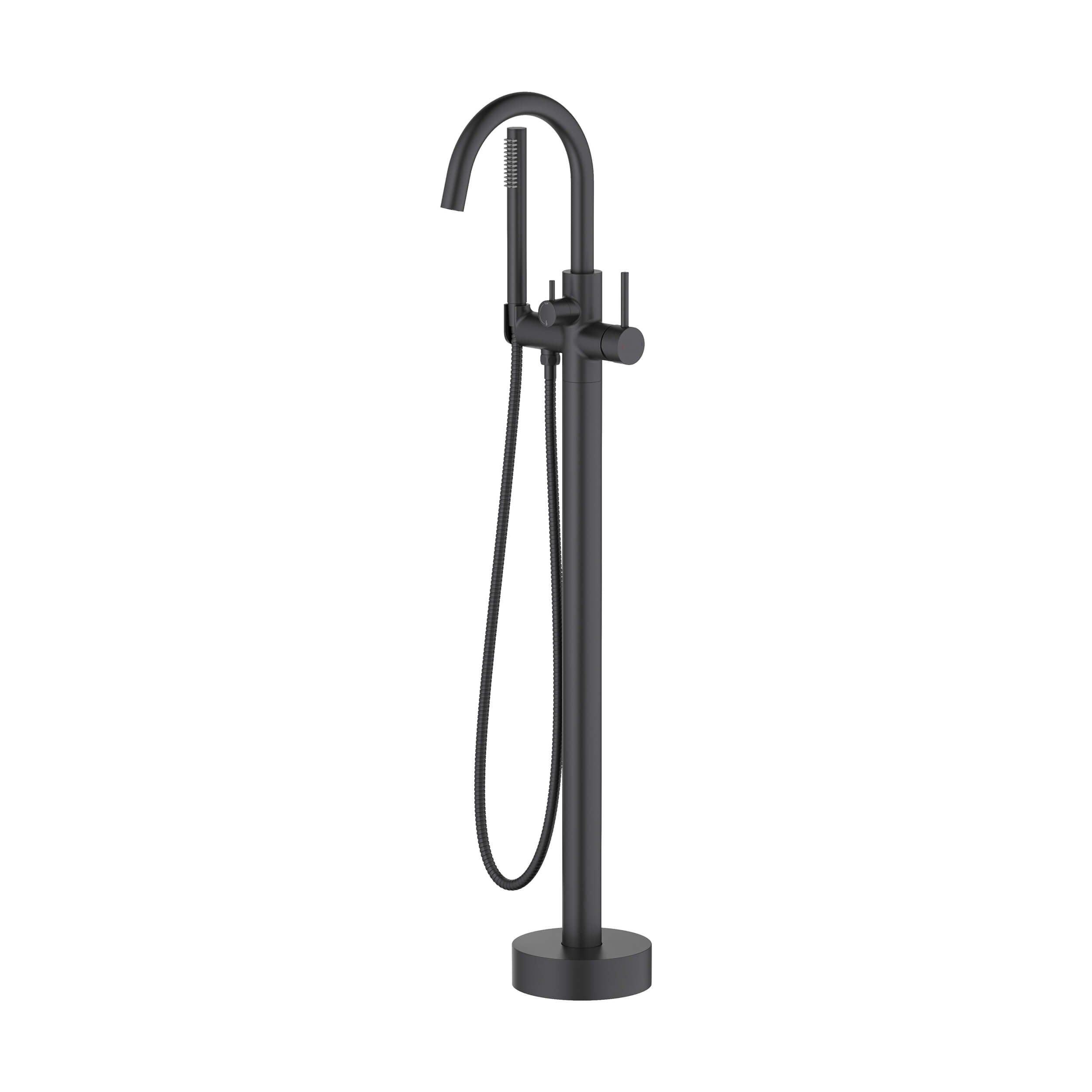 Circular Floor Mount Tub Filler With Hand Shower KTF301