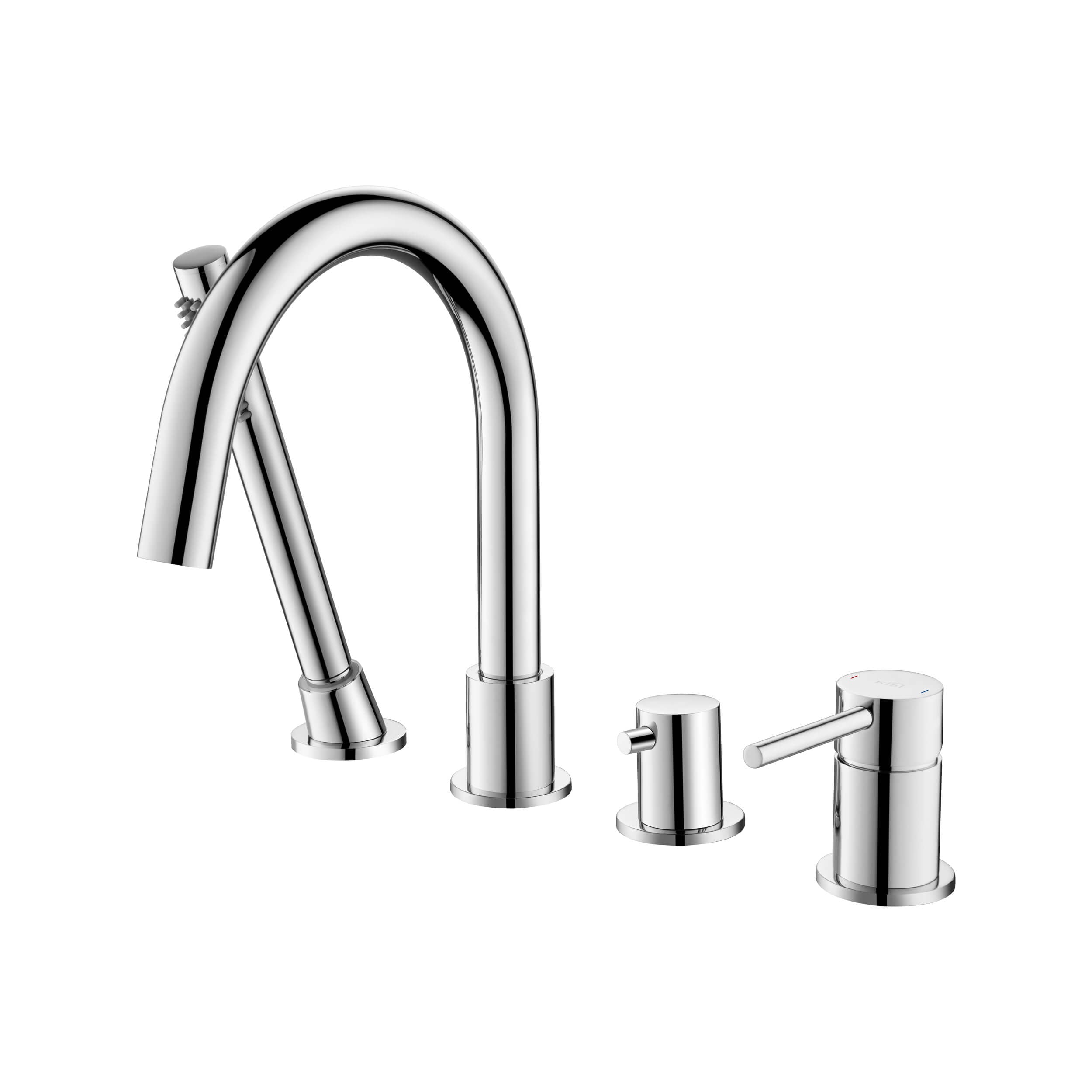 Circular Deck Mounted Bathtub Faucet with Hand Shower KTF3101