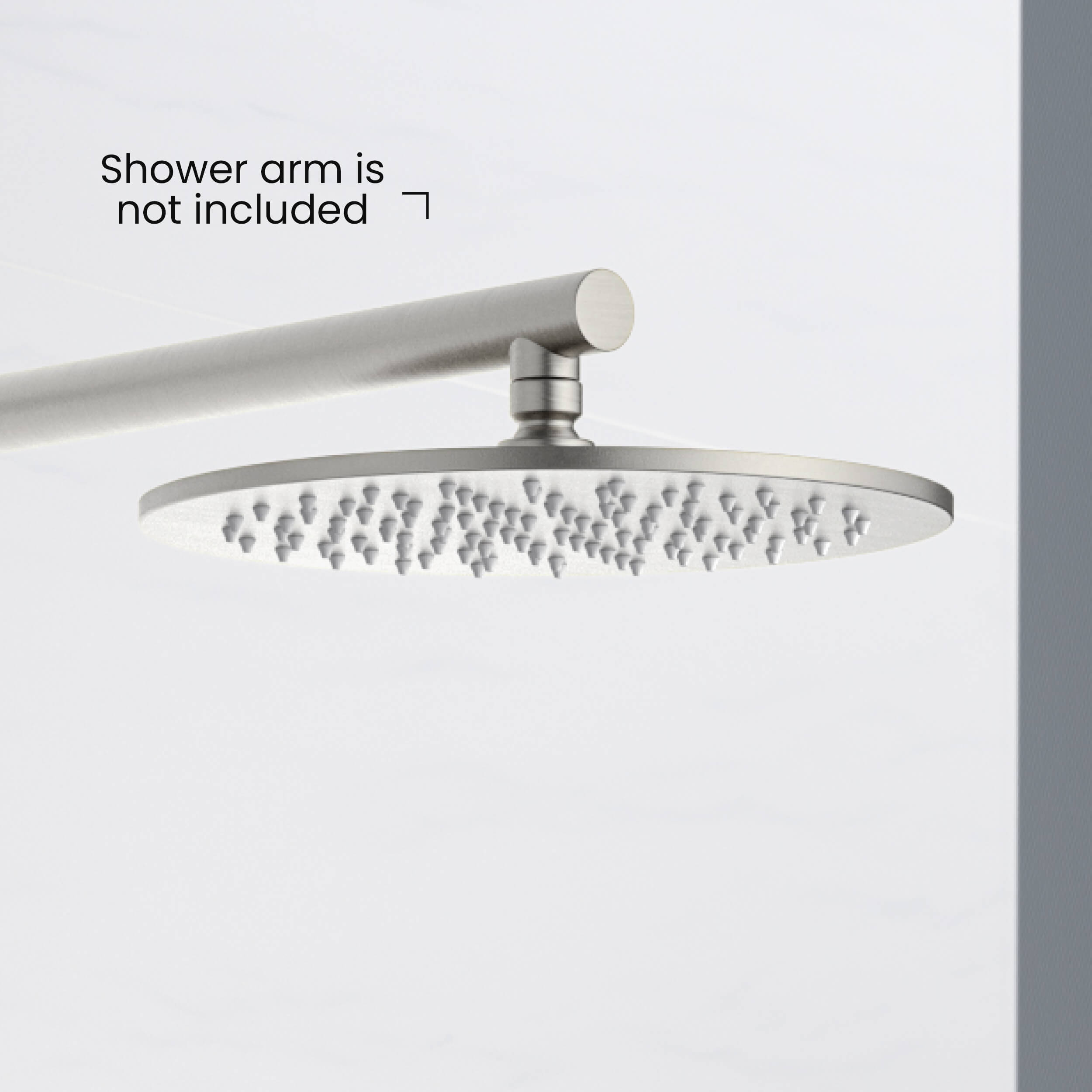 Circular 10" Metal Thin Profile Rain Shower Head 1.75 GPM SH1002