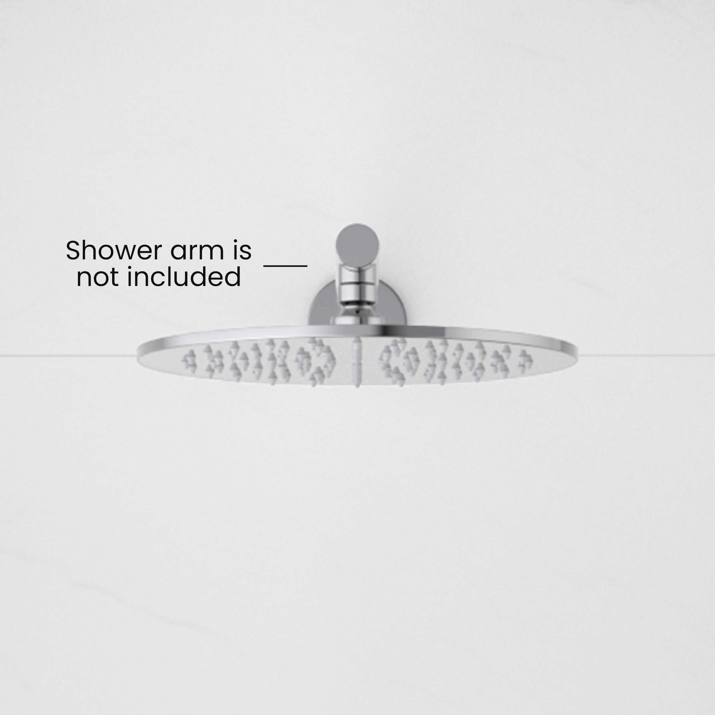 Circular 10" Metal Thin Profile Rain Shower Head 1.75 GPM SH1002