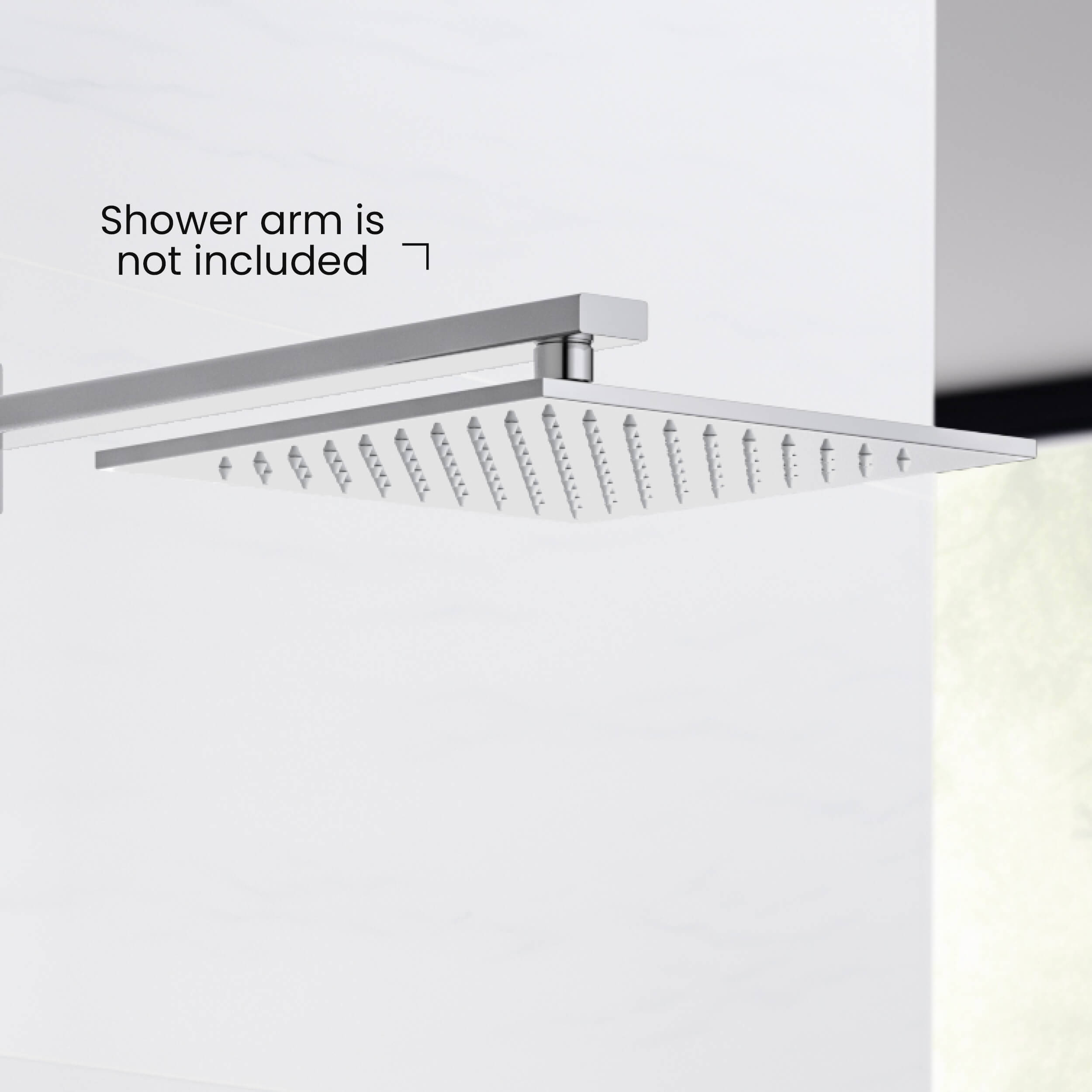 Cube 10" Metal Thin Profile Rain Shower Head 1.75 GPM SH1004