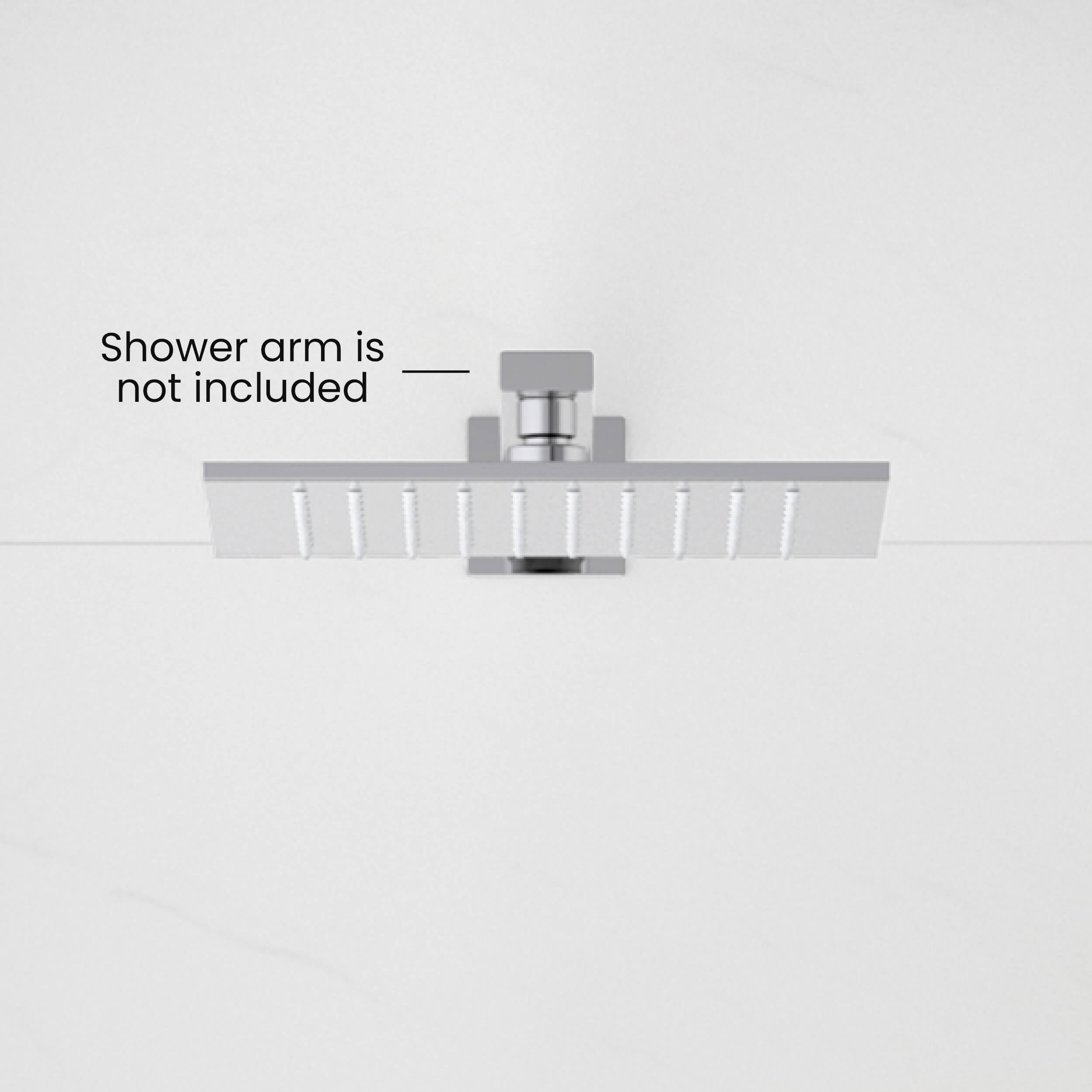 Cube 10" Metal Thin Profile Rain Shower Head 1.75 GPM SH1004