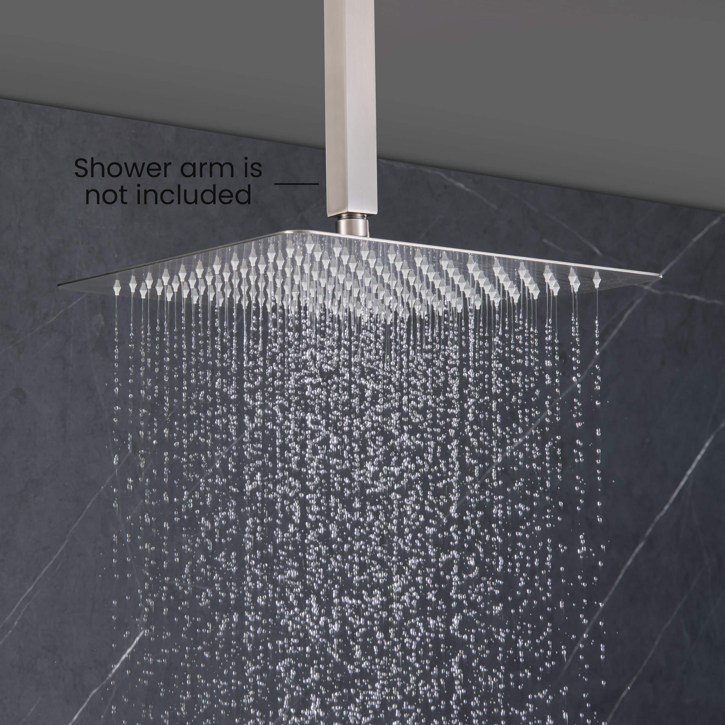 Cube 12" Metal Ultra Thin Profile Rain Shower Head 1.75 GPM SH1202