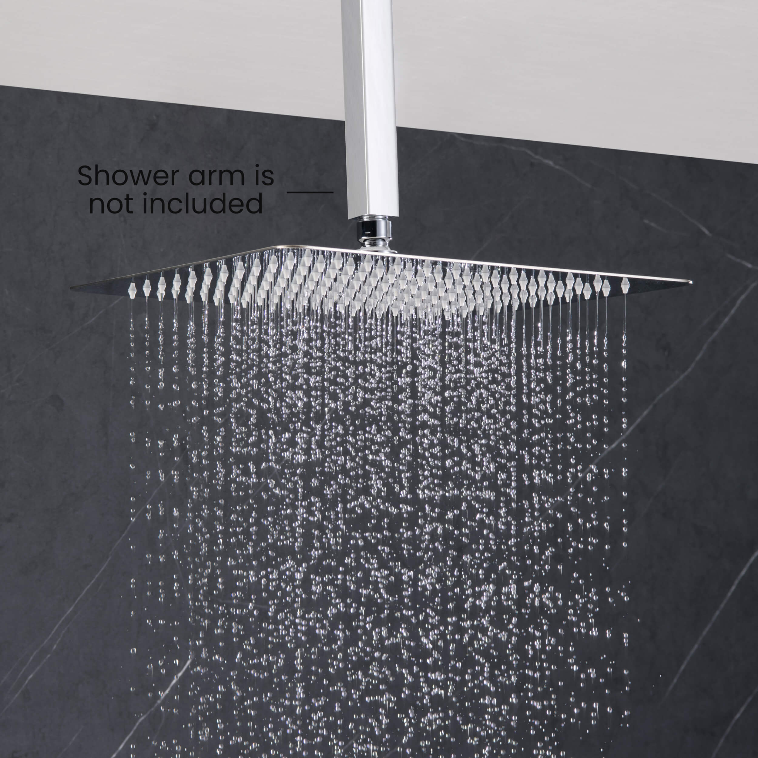 Cube 12" Metal Ultra Thin Profile Rain Shower Head 1.75 GPM SH1202